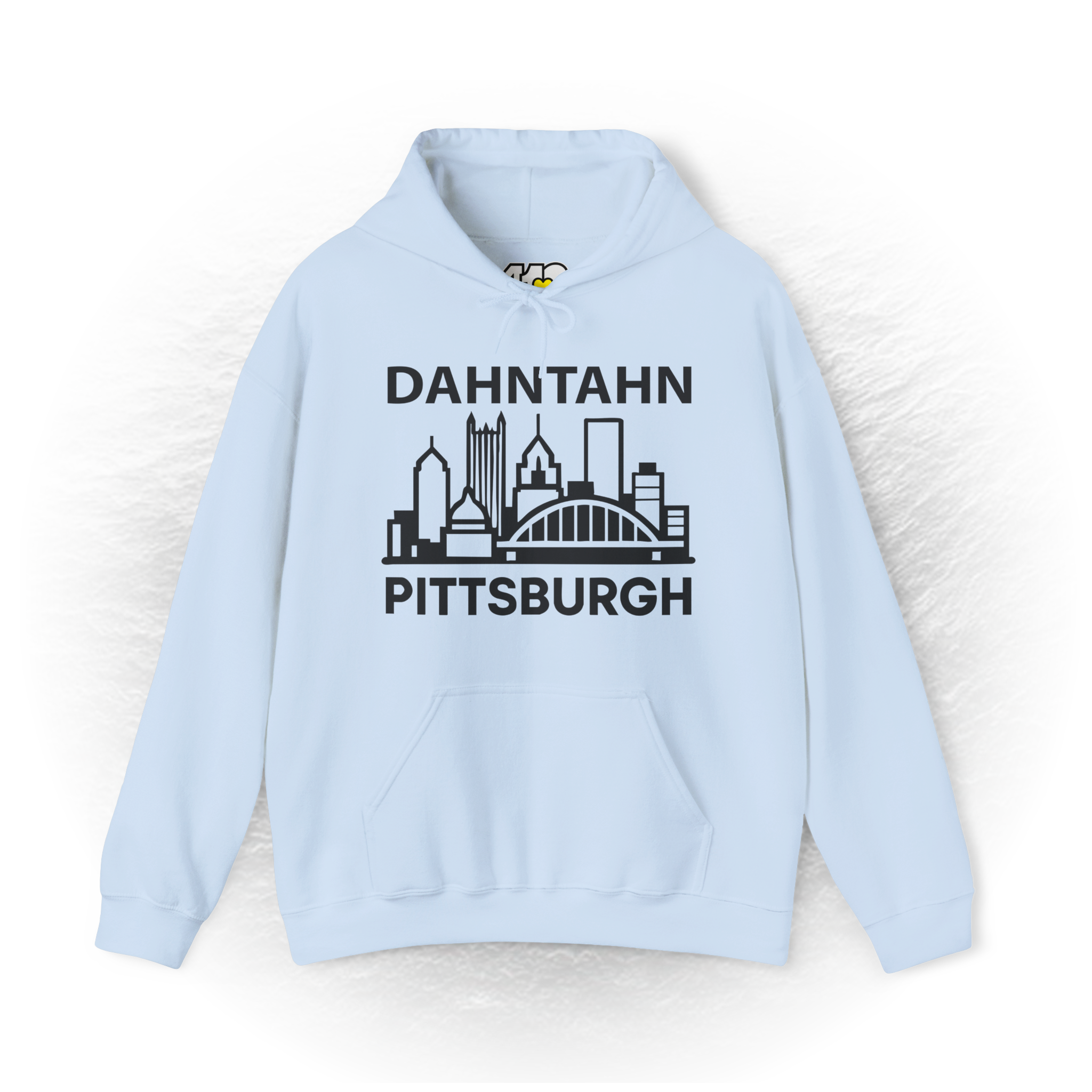 Pittsburgh Dahntahn Black Logo Unisex Hoodie
