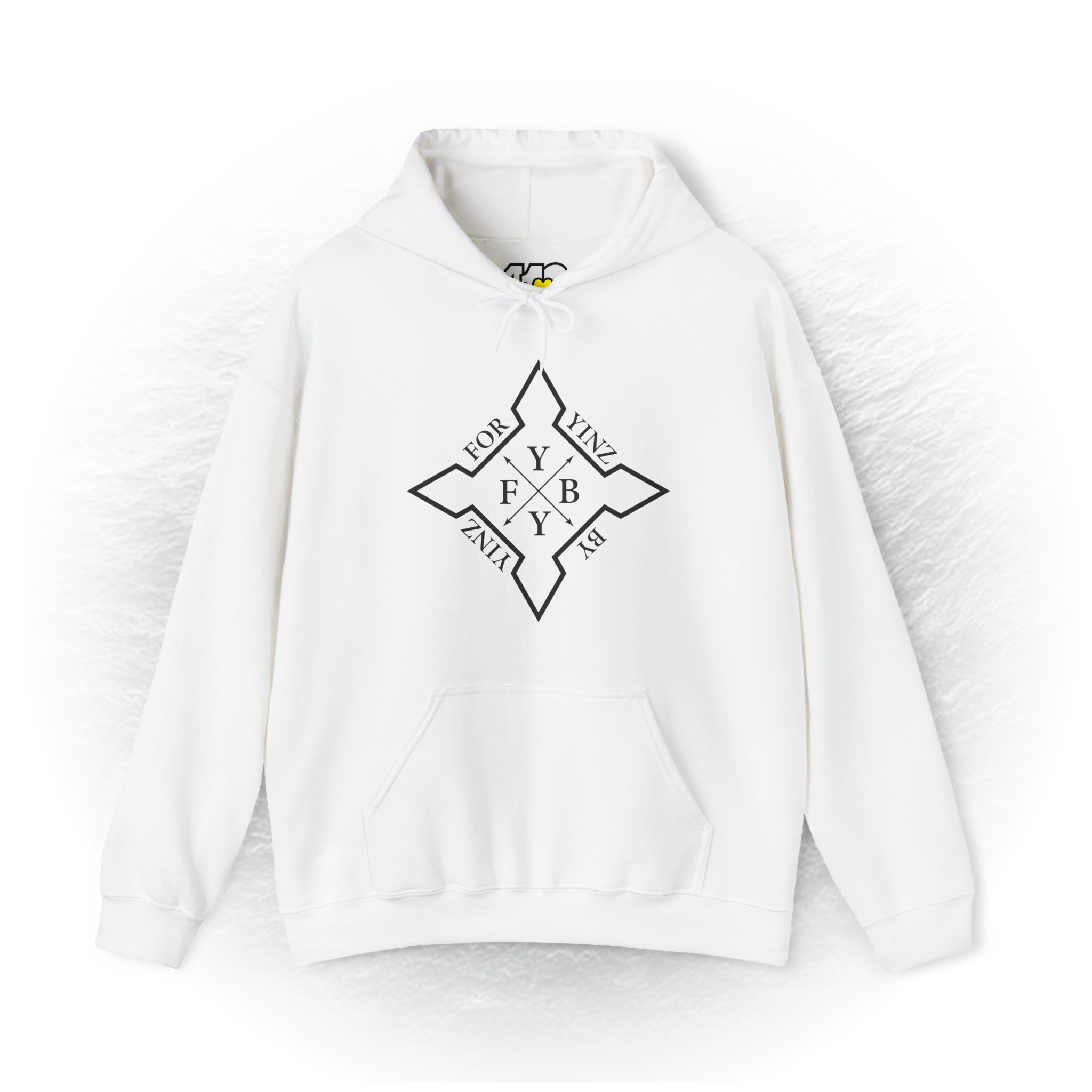 Pittsburgh For Yinz By Yinz Black Logo Unisex Hoodie