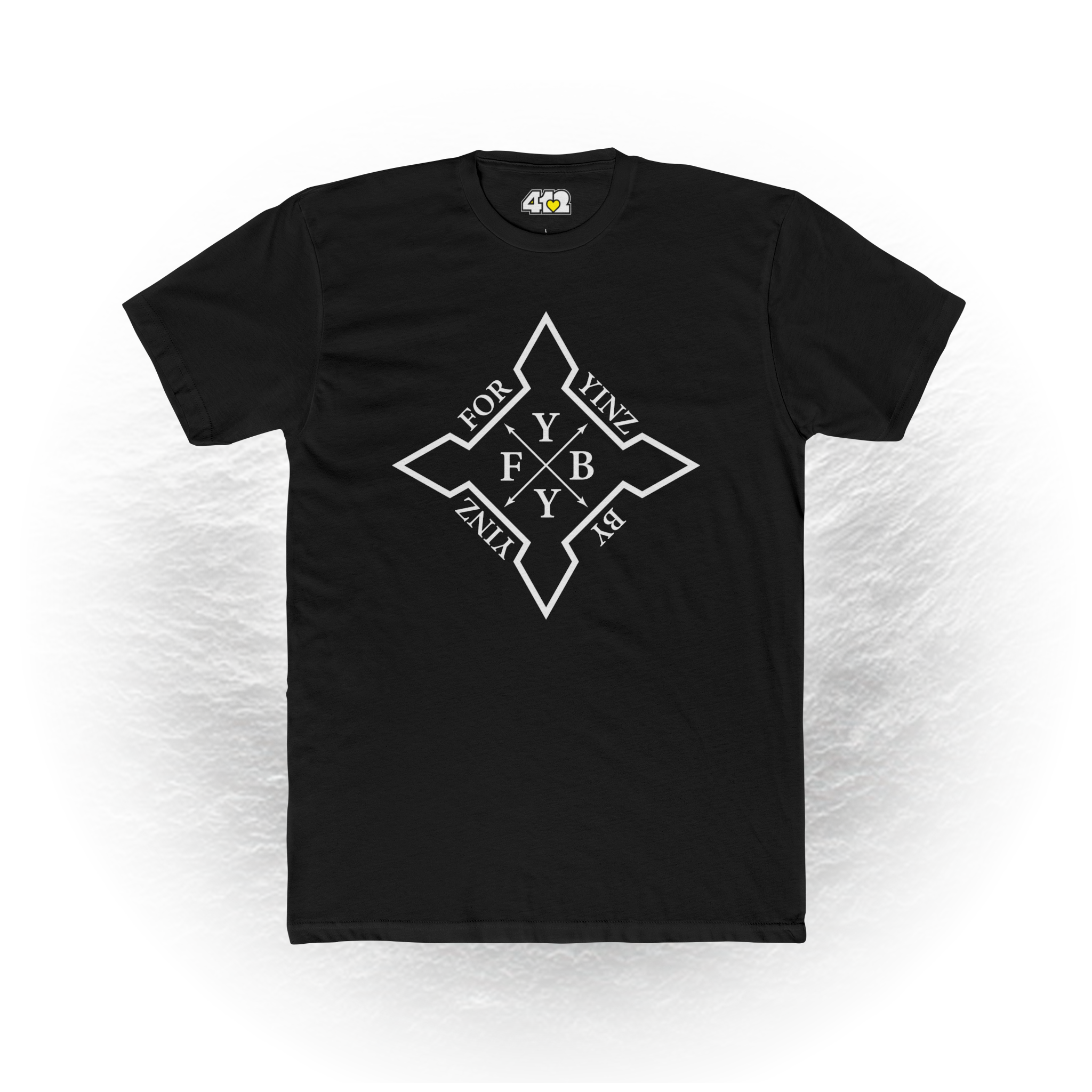Pittsburgh For Yinz By Yinz White Logo Unisex T-Shirt