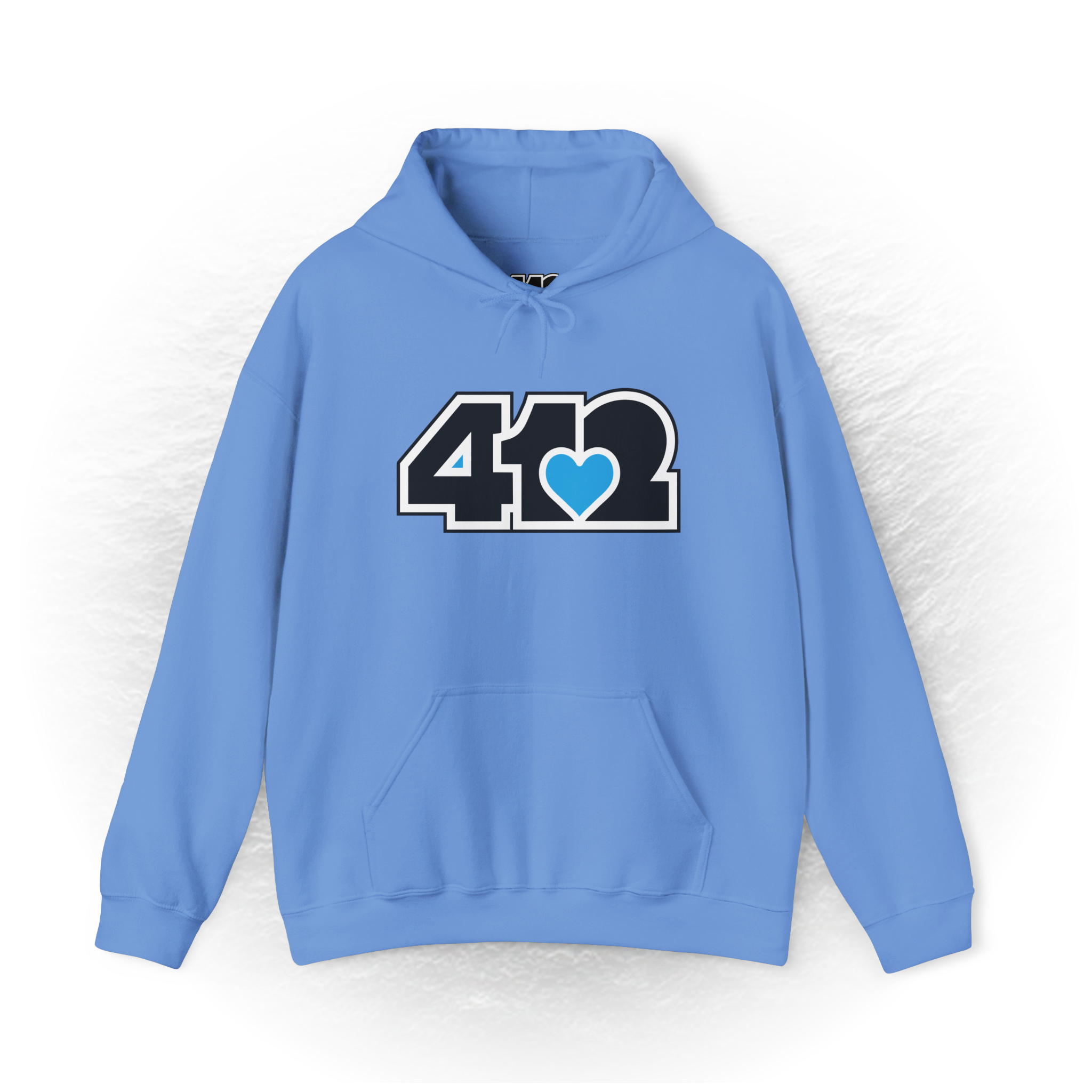 Pittsburgh Signature Black Blue 412 Unisex Hoodie