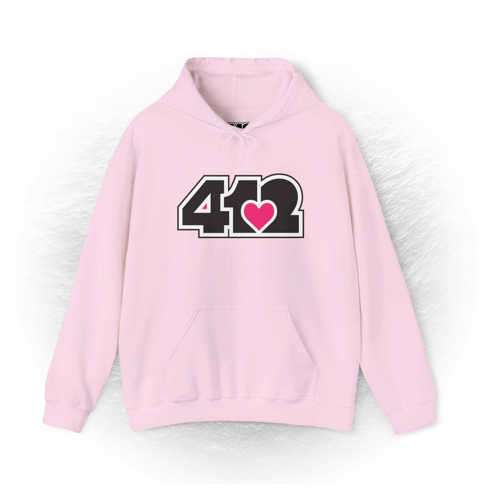 Pittsburgh Signature Black Pink 412 Unisex Hoodie