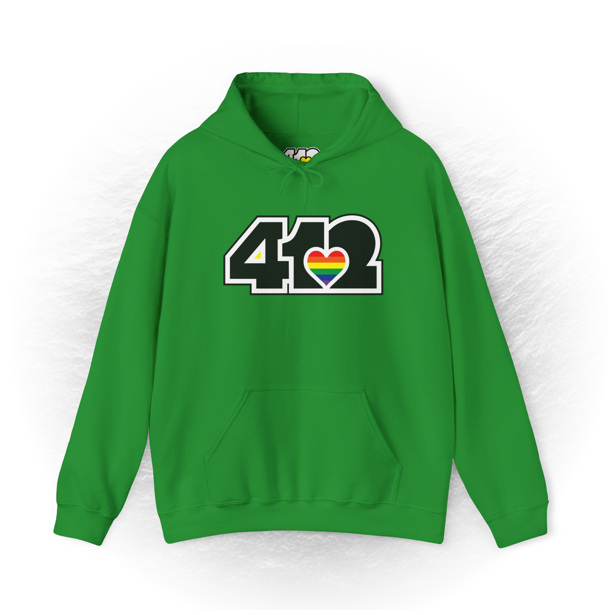 Pittsburgh Signature Black Rainbow 412 Unisex Hoodie