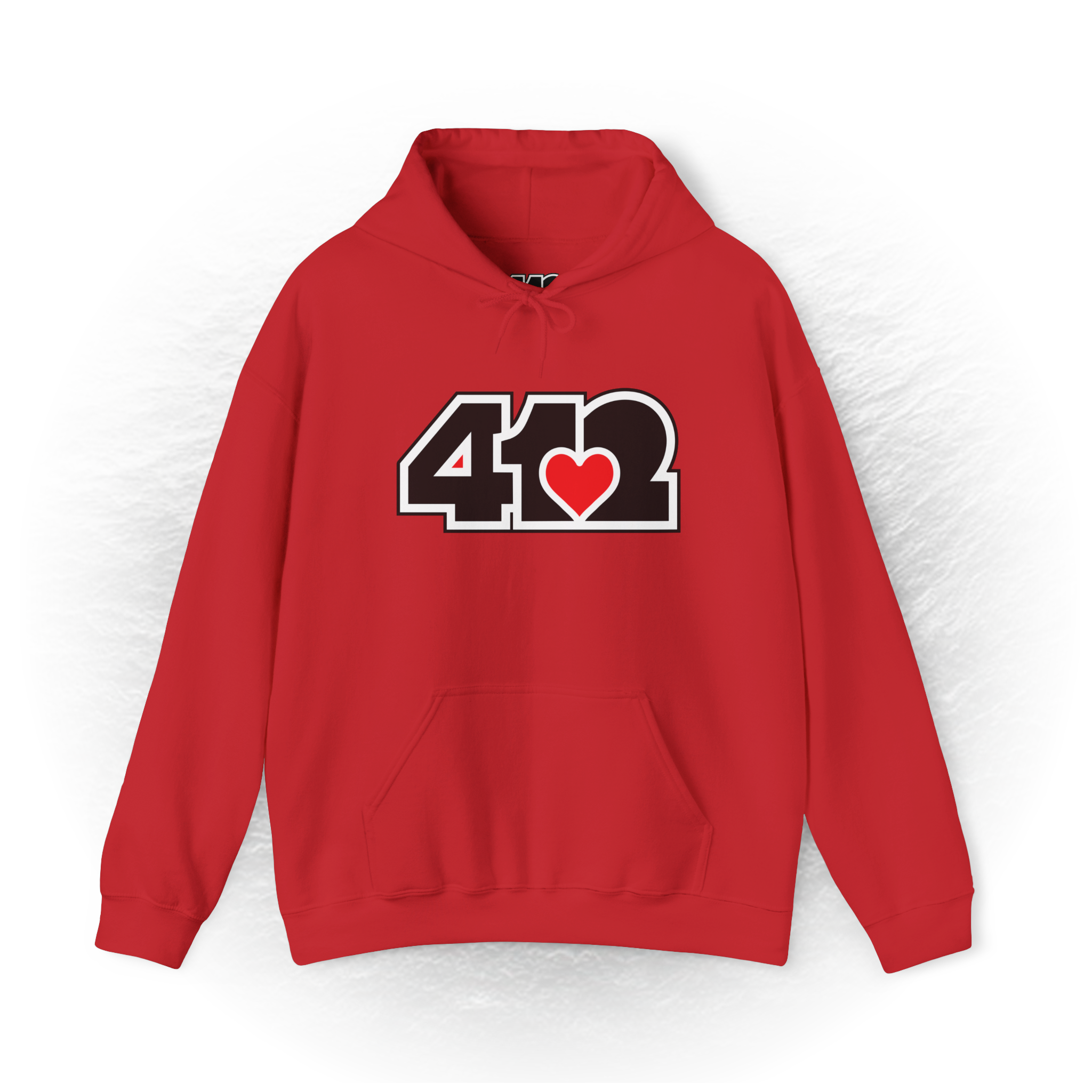 Pittsburgh Signature Black Red 412 Unisex Hoodie