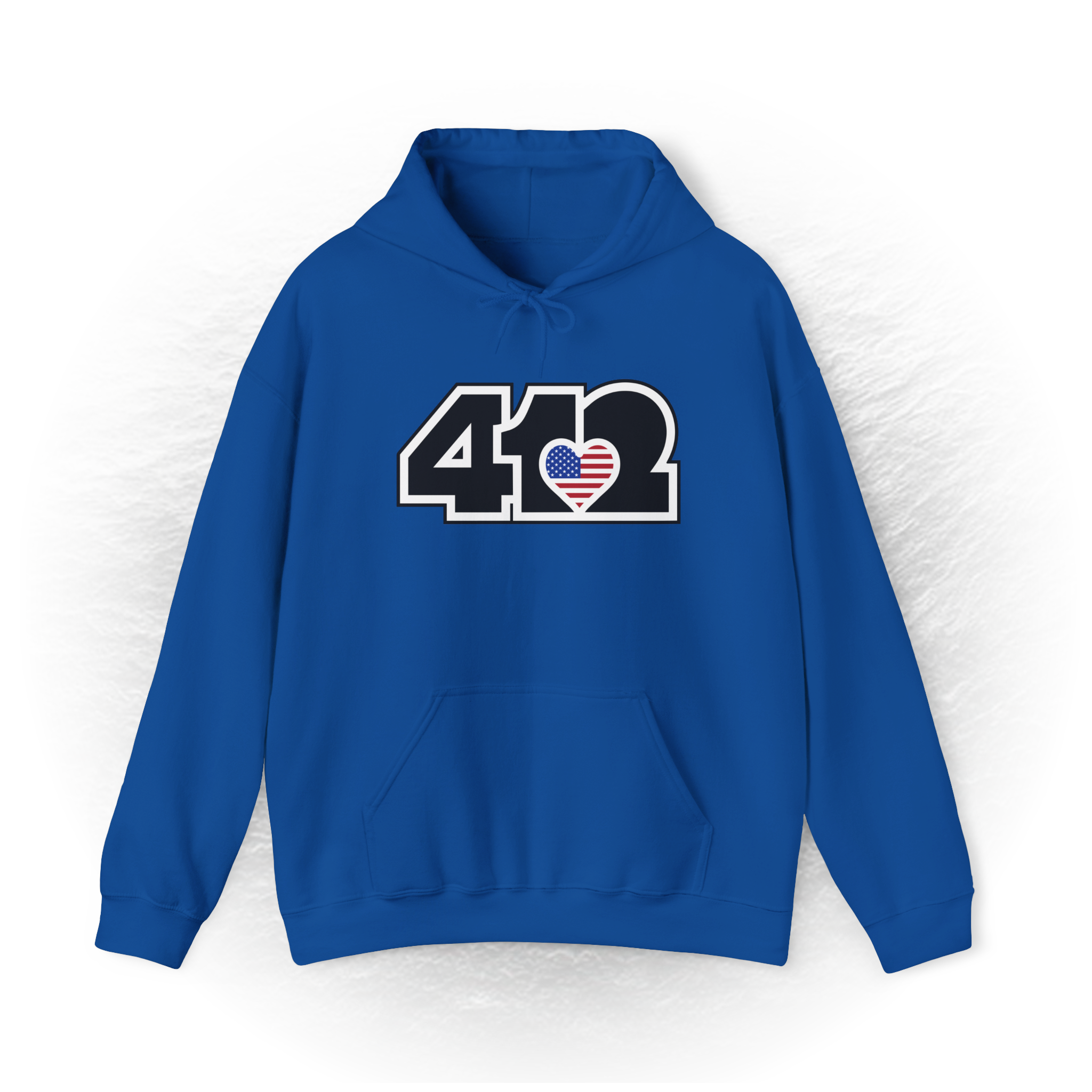 Pittsburgh Signature Black Stars & Stripes 412 Unisex Hoodie