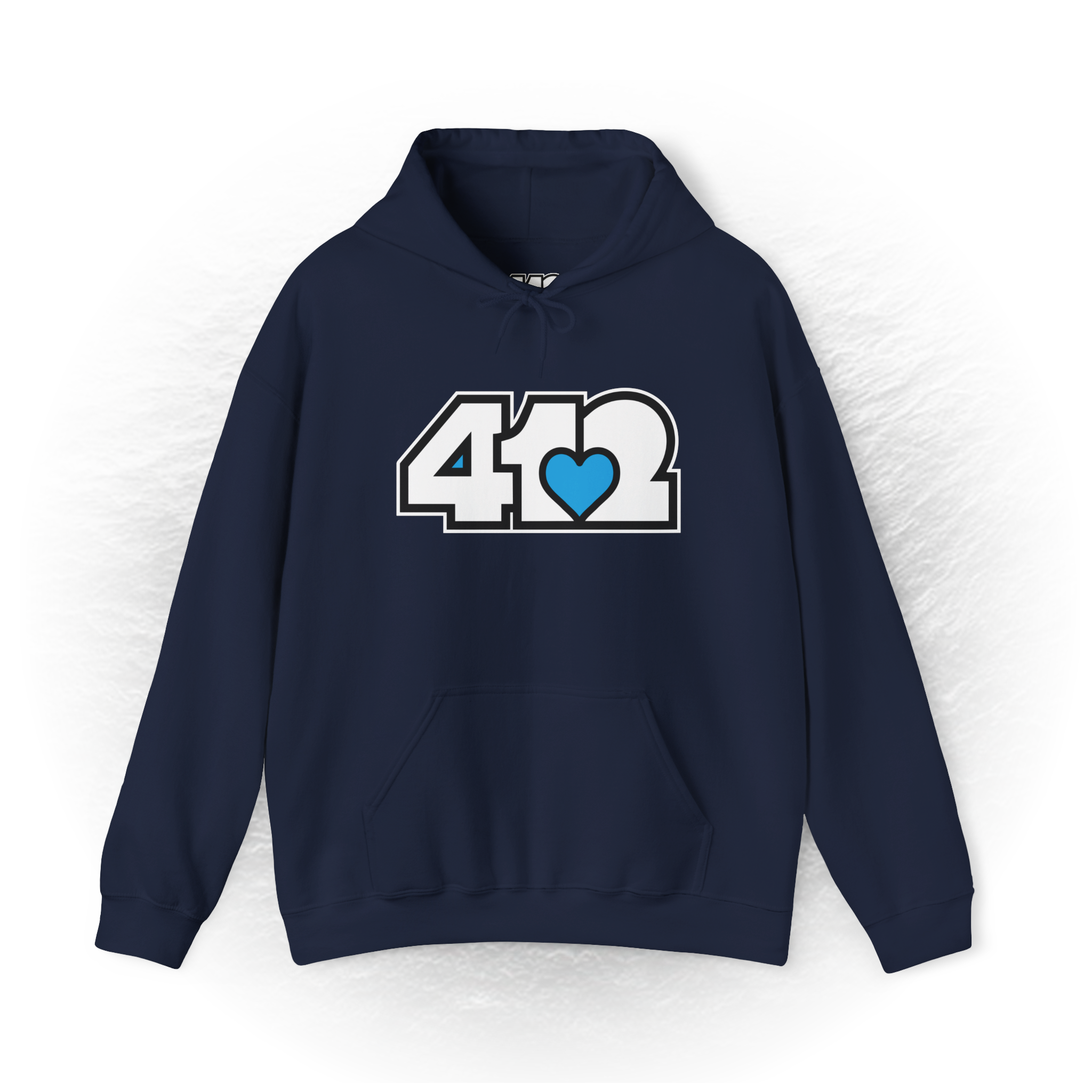 Pittsburgh Signature White Blue 412 Unisex Hoodie