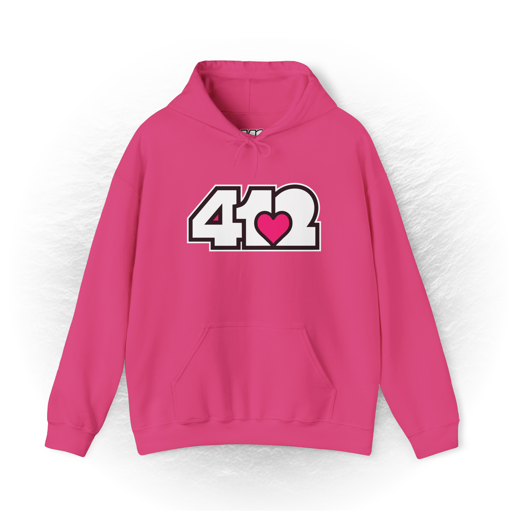 Pittsburgh Signature White Pink 412 Unisex Hoodie