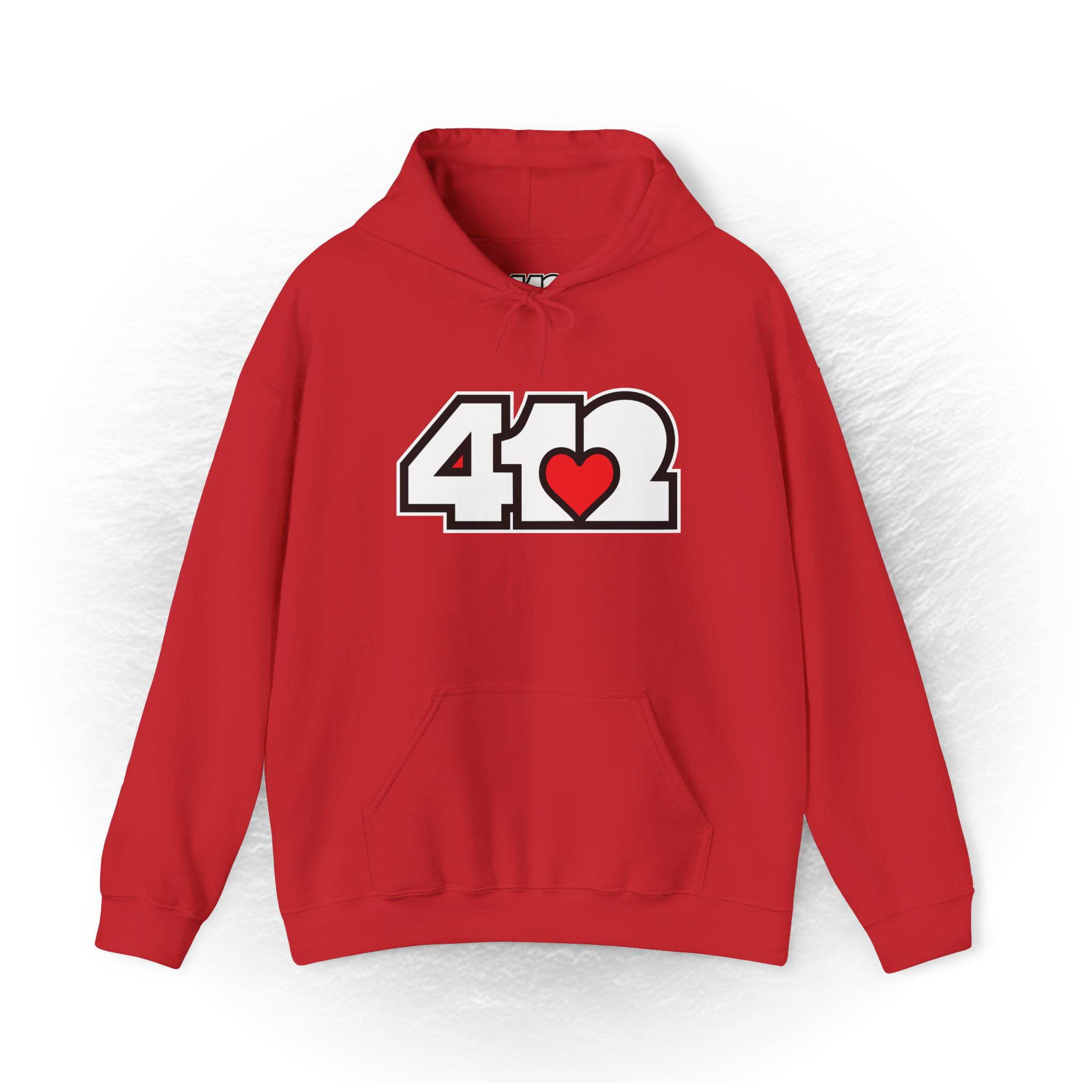 Pittsburgh Signature White Red 412 Unisex Hoodie
