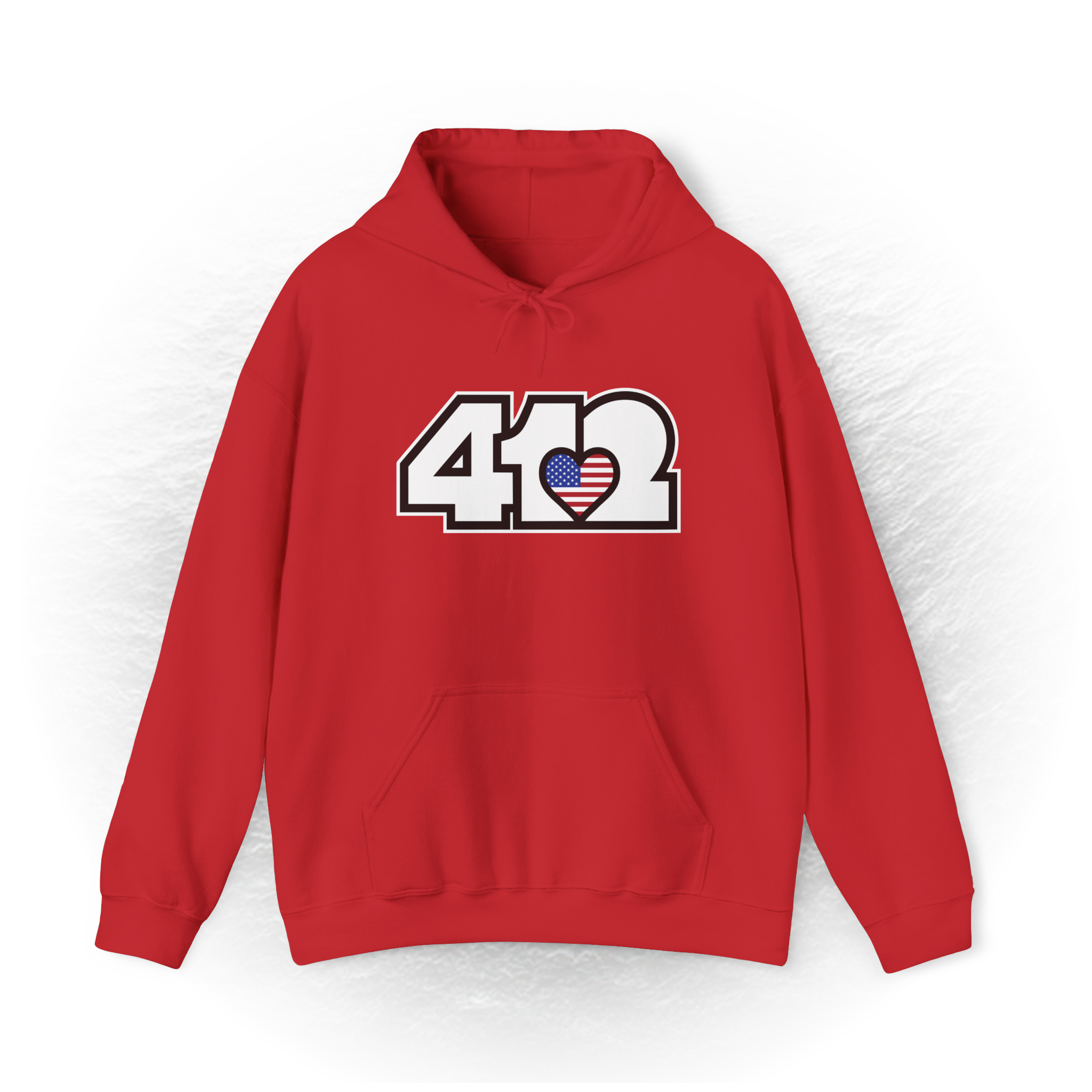 Pittsburgh Signature White Stars & Stripes 412 Unisex Hoodie