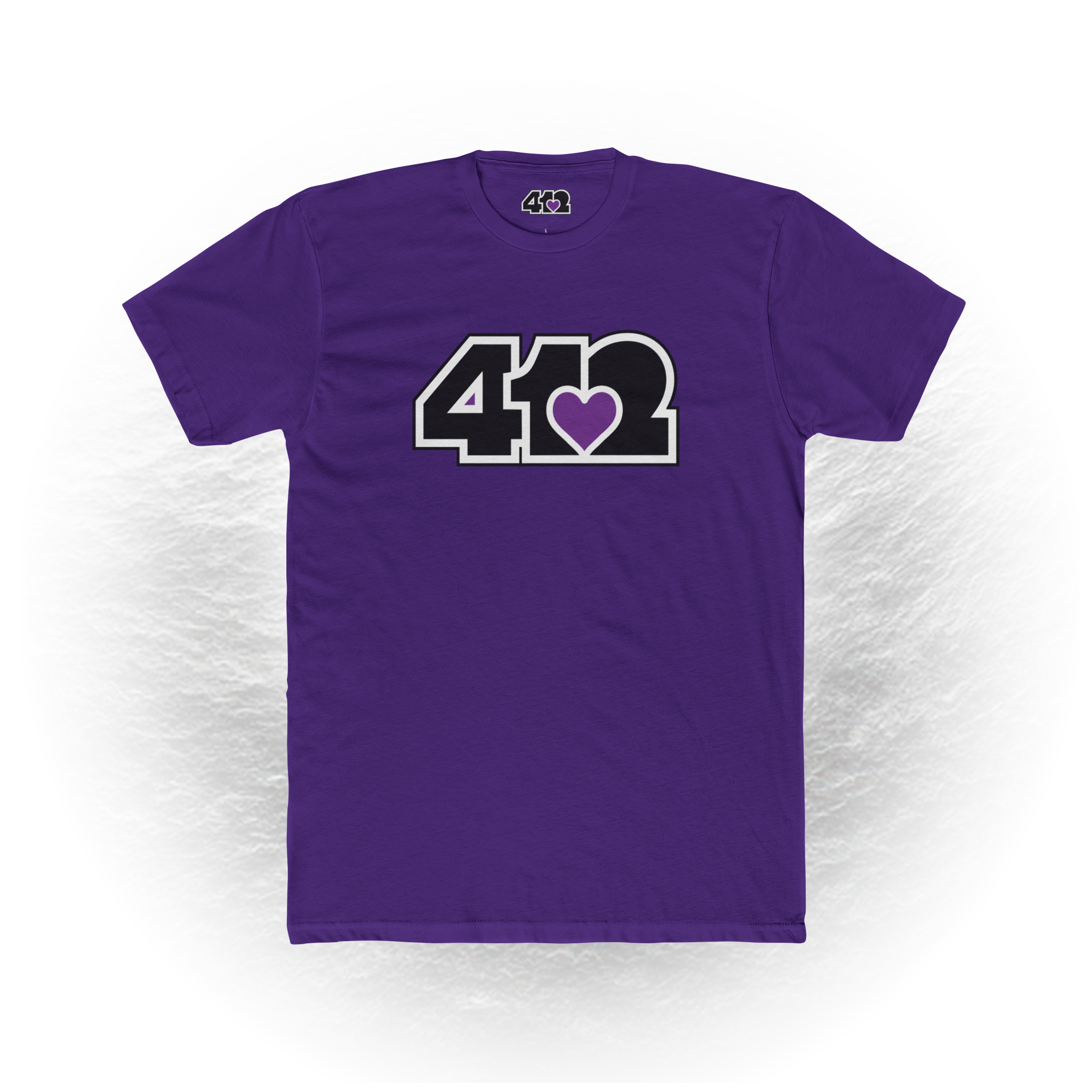 Pittsburgh Signature Black Purple 412 Unisex T-Shirt
