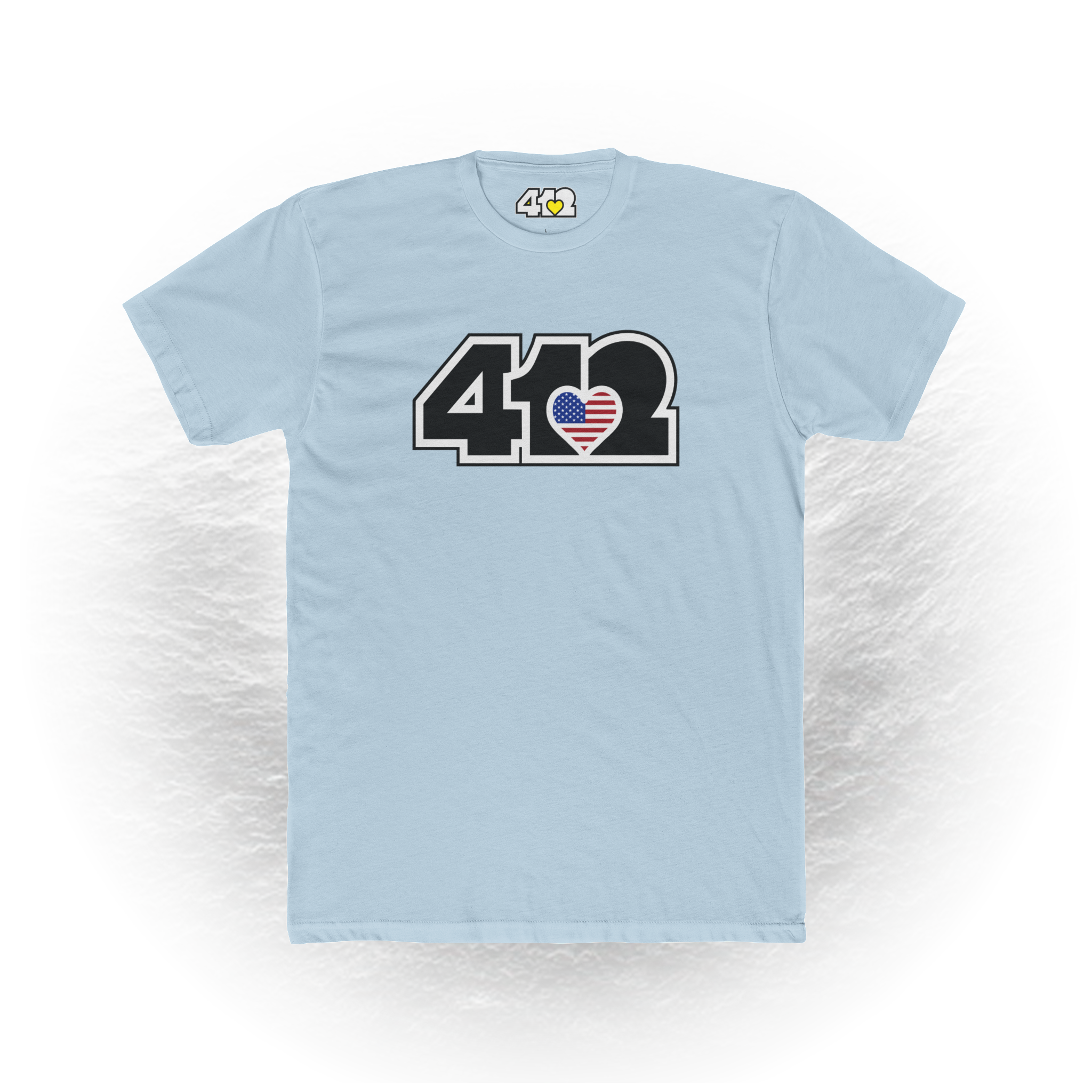 Pittsburgh Signature Black Stars & Stripes 412 Unisex T-Shirt