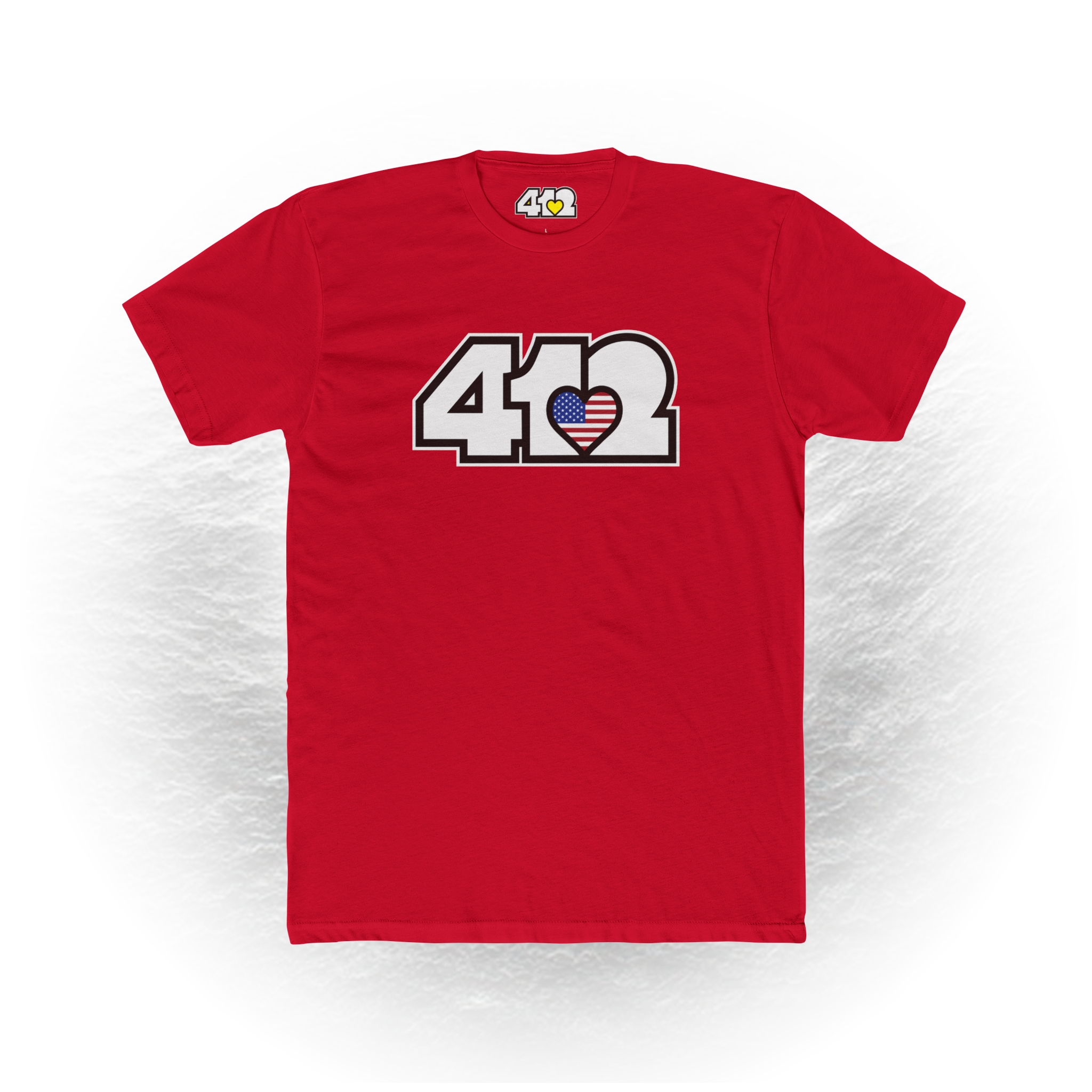 Pittsburgh Signature White Stars & Stripes 412 Unisex T-Shirt