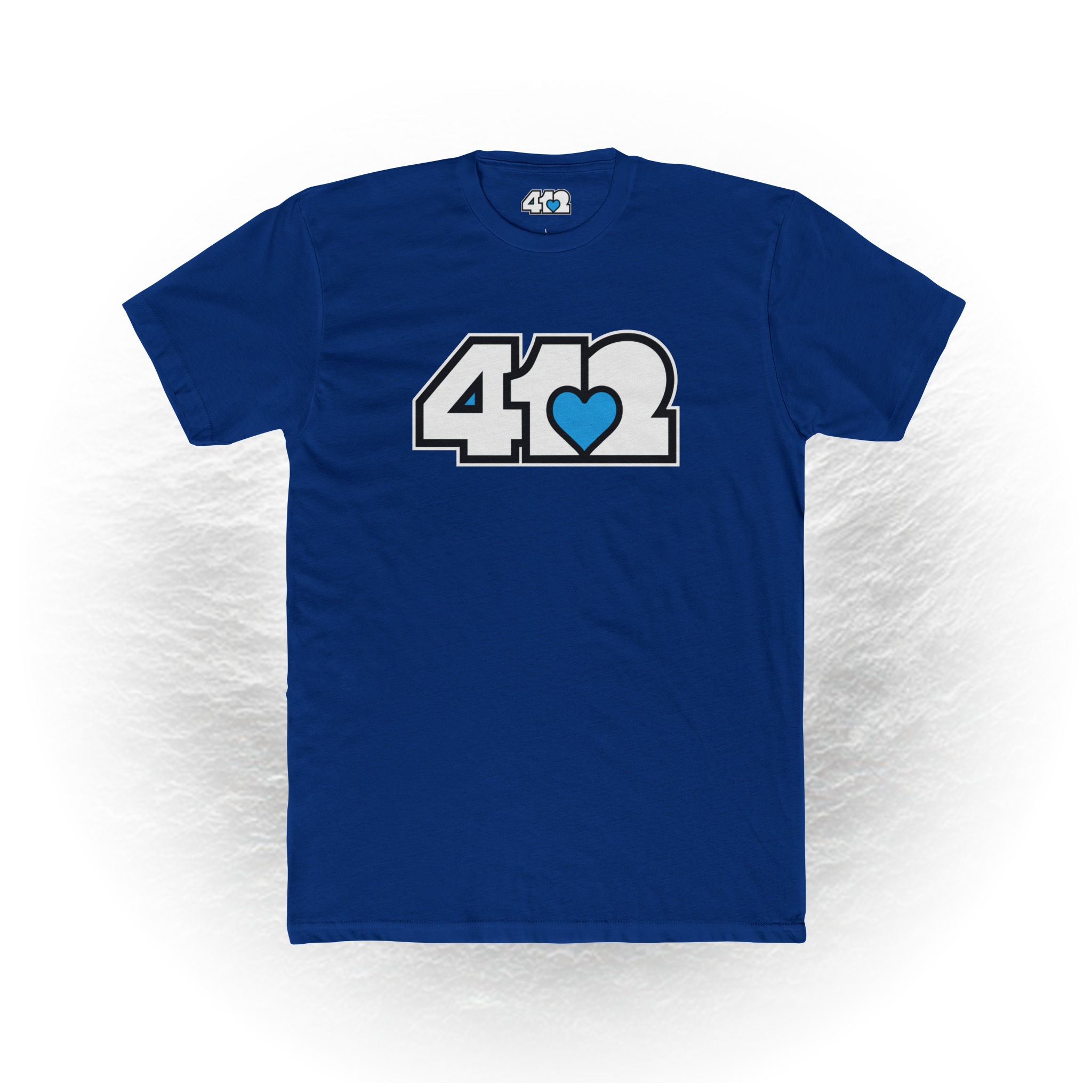 Pittsburgh Signature White Blue 412 Unisex T-Shirt