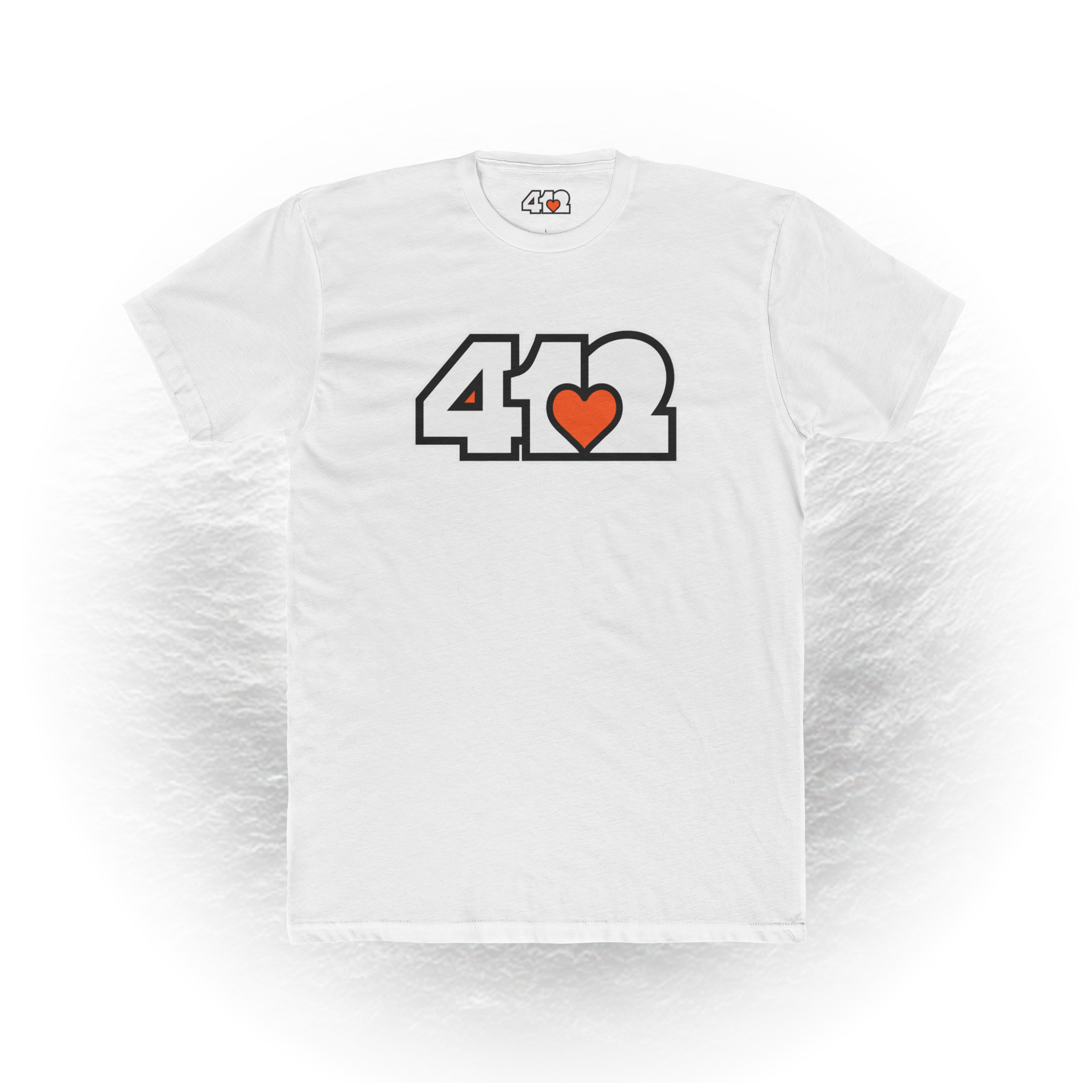 Pittsburgh Signature White Orange 412 Unisex T-Shirt