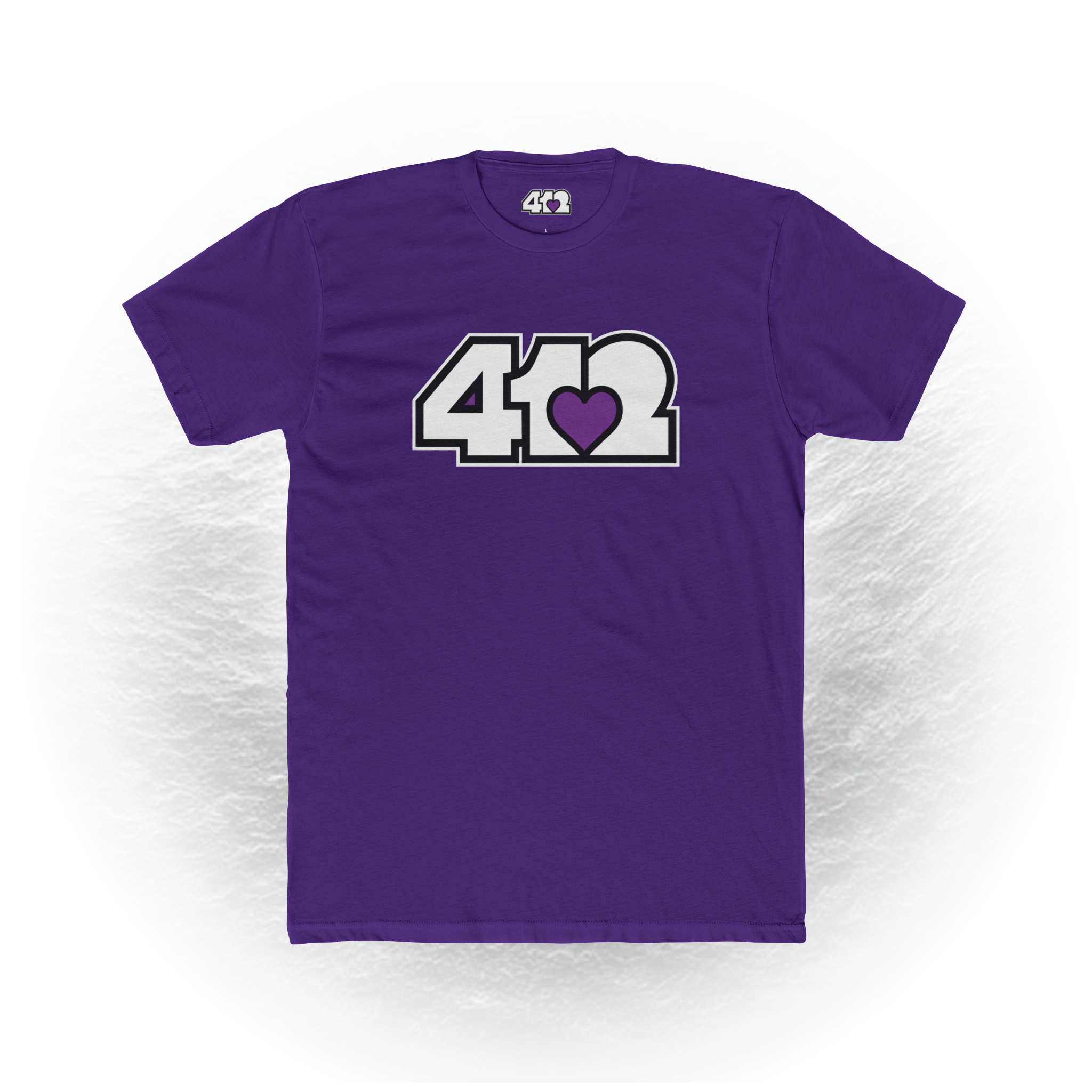 Pittsburgh Signature White Purple 412 Unisex T-Shirt