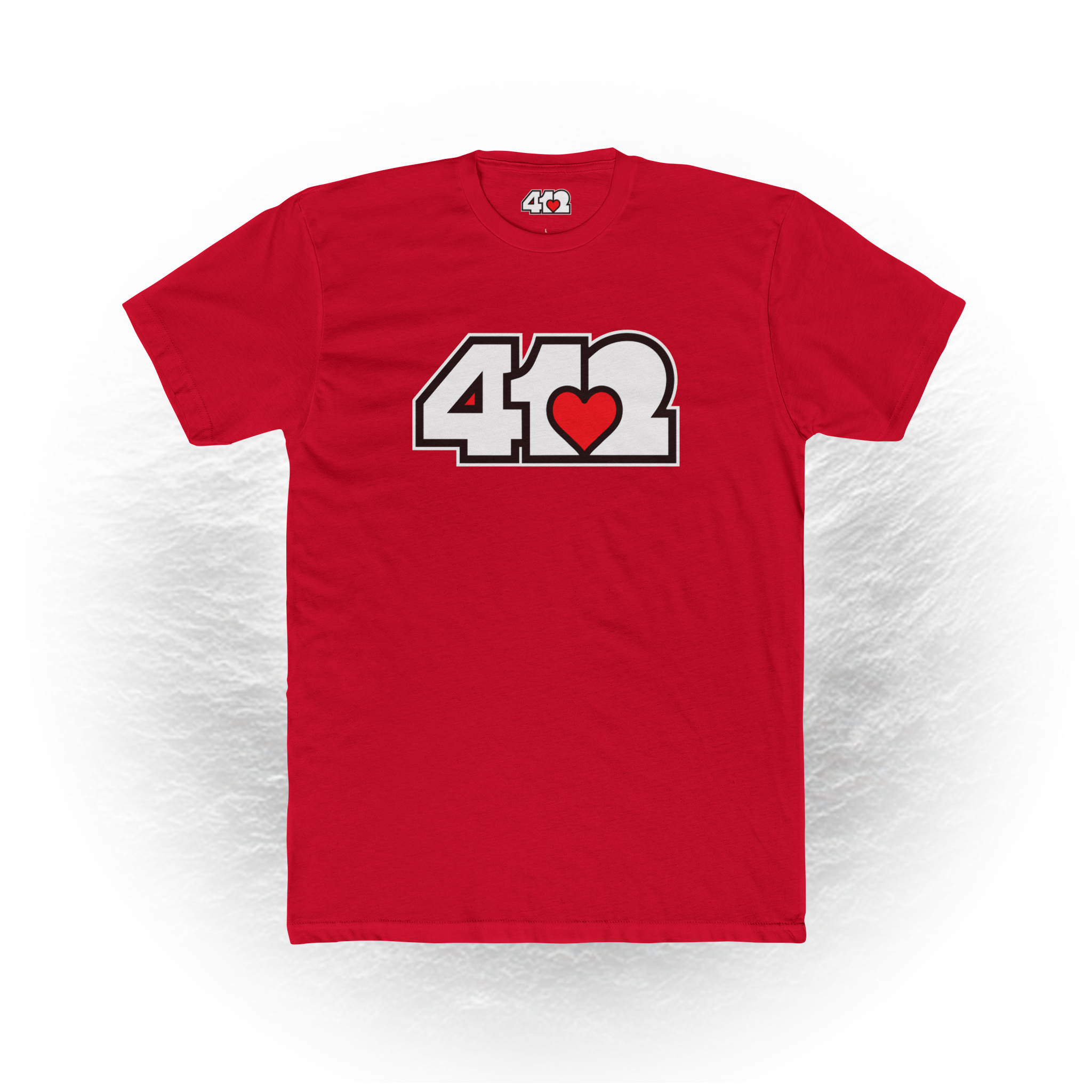 Pittsburgh Signature White Red 412 Unisex T-Shirt