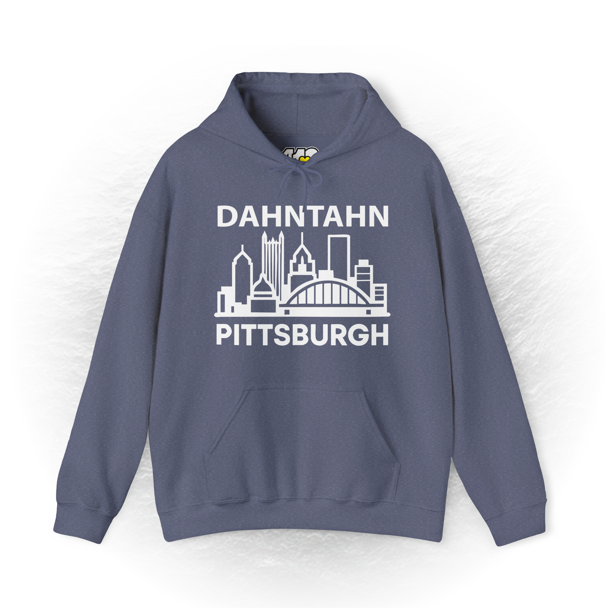 Pittsburgh Dahntahn White Logo Unisex Hoodie
