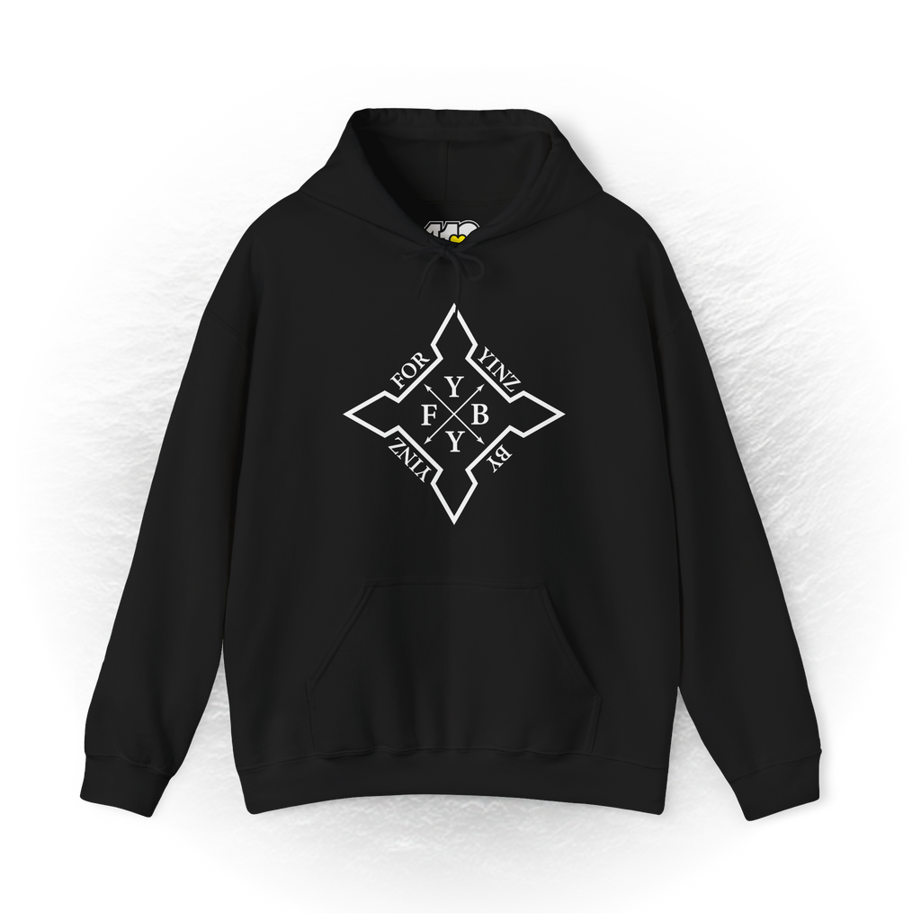 Pittsburgh For Yinz By Yinz White Logo Unisex Hoodie