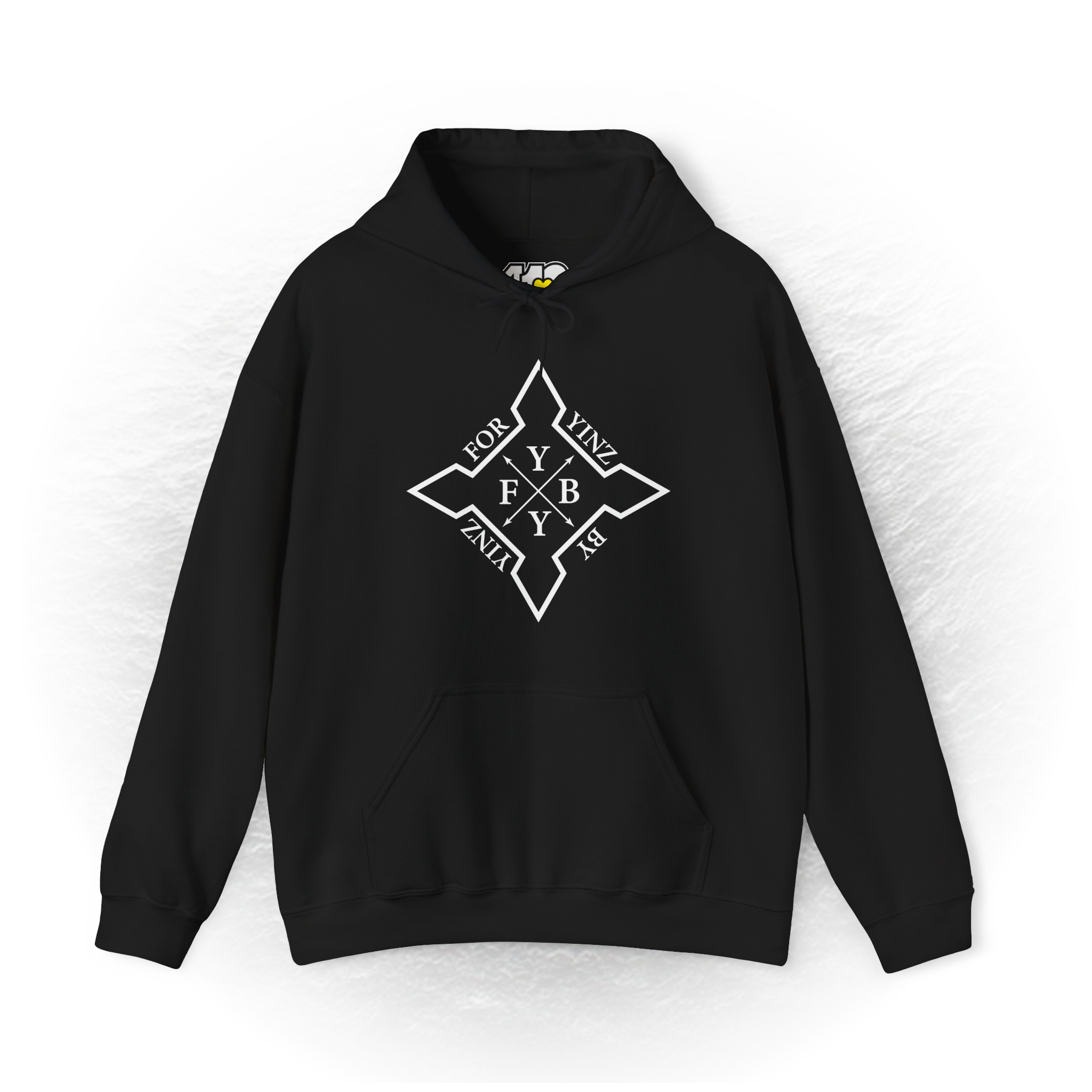Pittsburgh For Yinz By Yinz White Logo Unisex Hoodie