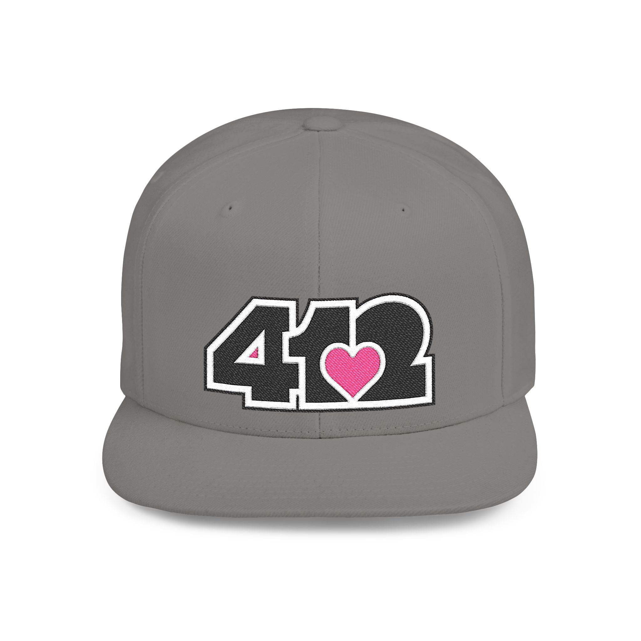 Pittsburgh 412 Black & Pink Embroidered Flat Bill Snapback Hat