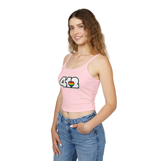 Rainbow Heart Women's Spaghetti Strap Top