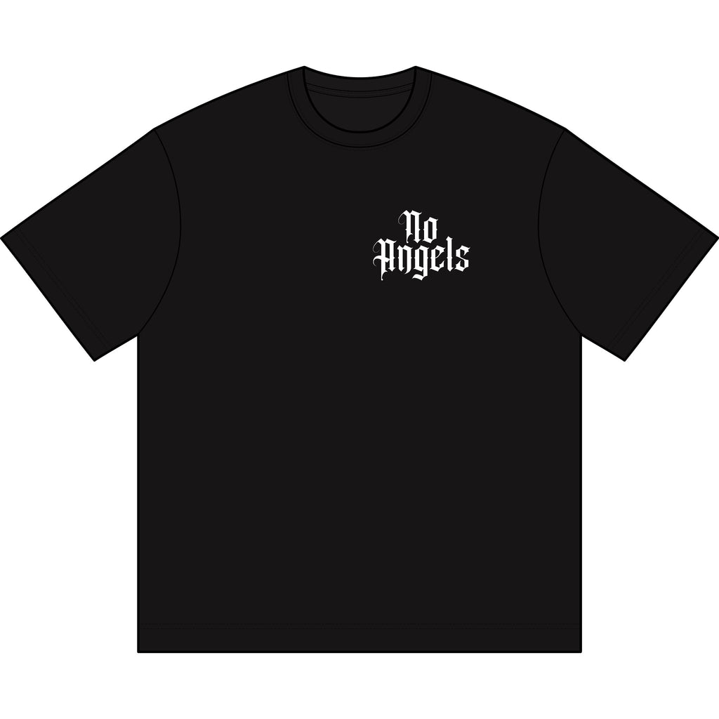 No Angels — Angelic Statue Streetwear Oversized Tee