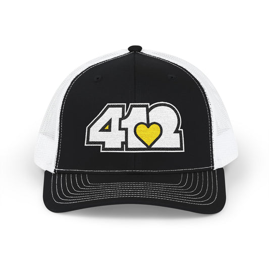 Yellow Heart Embroidered Snapback Cap