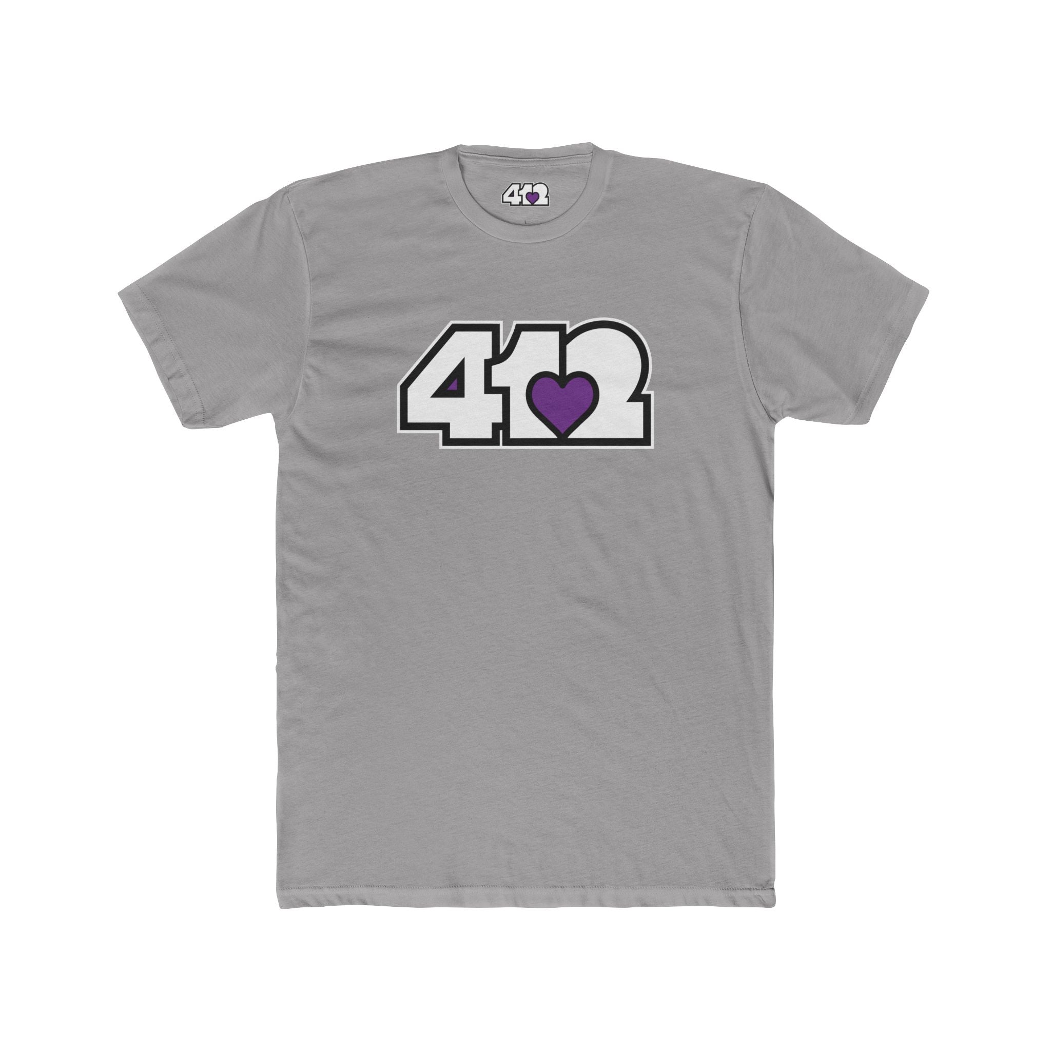 Pittsburgh Signature White Purple 412 Unisex T-Shirt