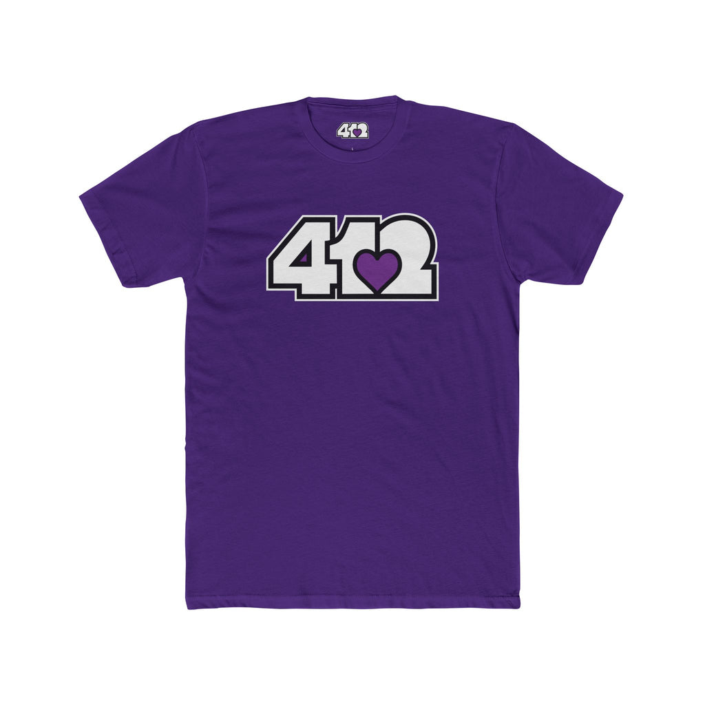 Pittsburgh Signature White Purple 412 Unisex T-Shirt