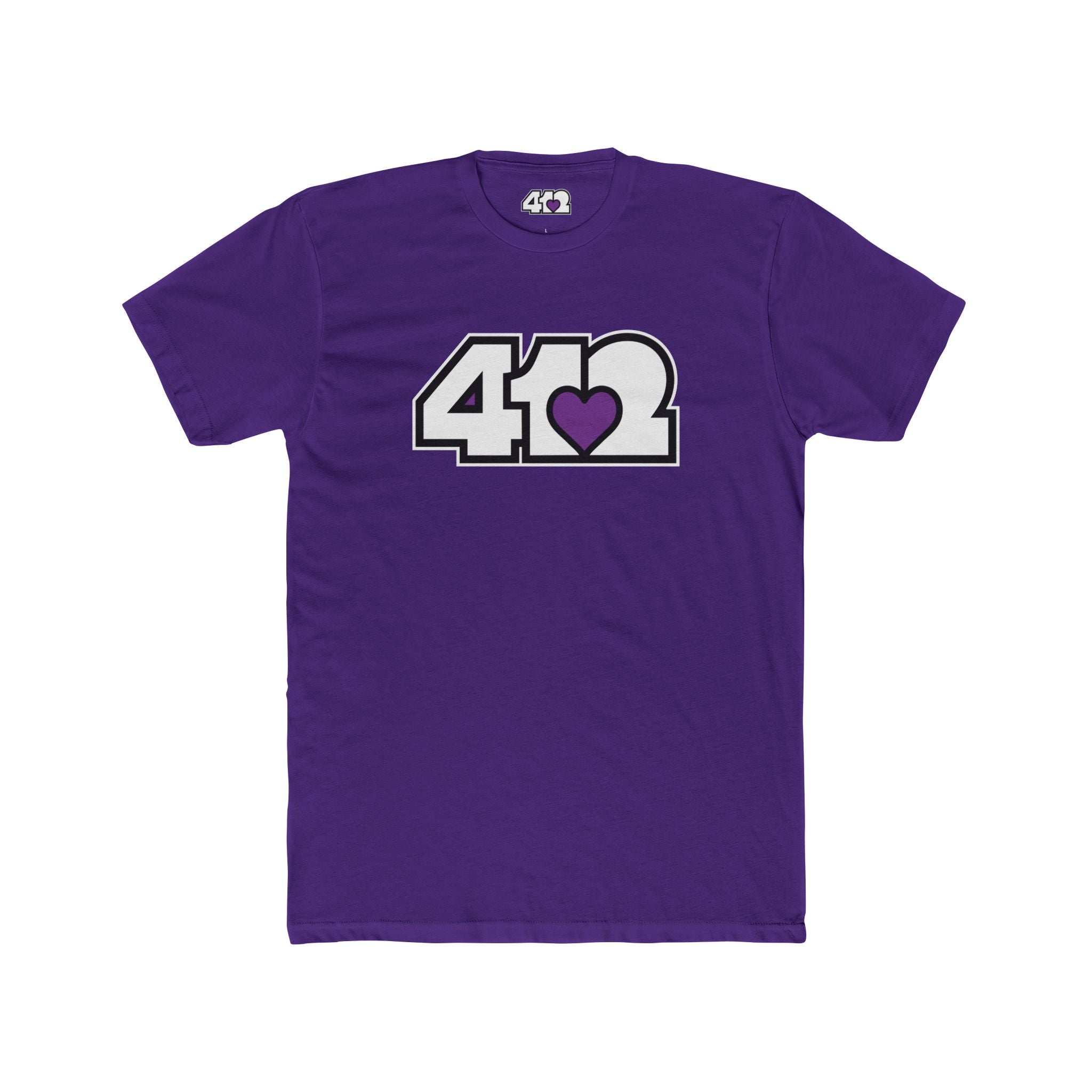 Pittsburgh Signature White Purple 412 Unisex T-Shirt