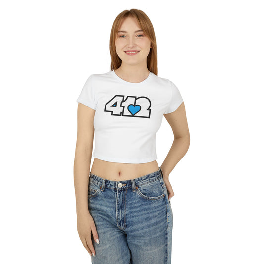 Blue Heart Women's Crop Top