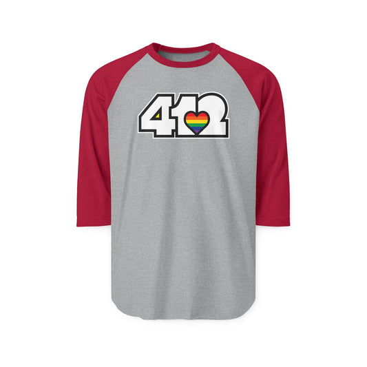 Rainbow Heart Three-Quarter Sleeve Shirt