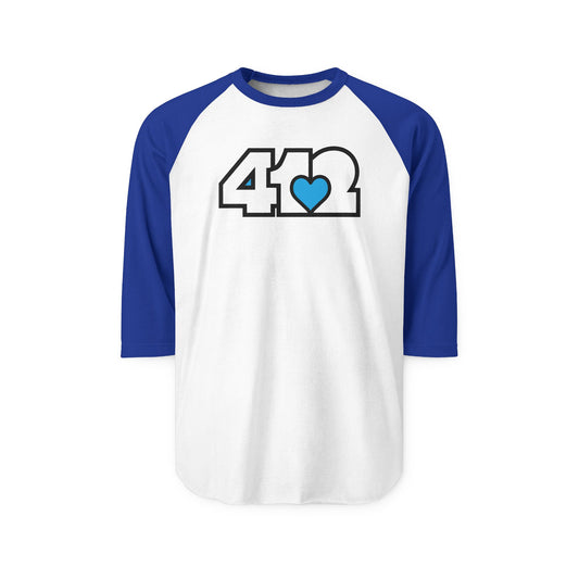 Blue Heart Three-Quarter Sleeve Shirt