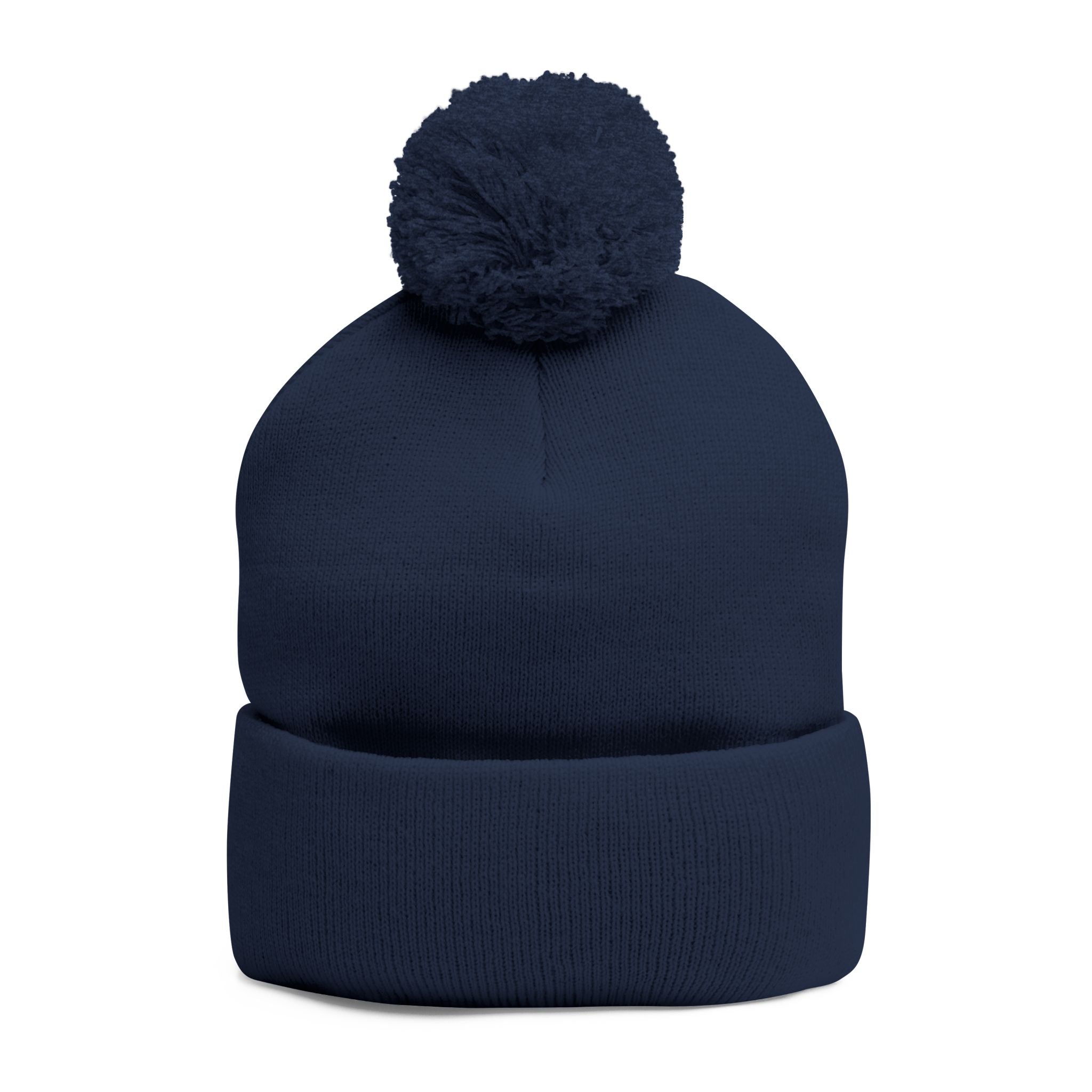 Pittsburgh 412 White Green Heart Embroidered Pom Beanie