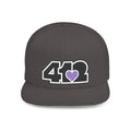 Pittsburgh 412 Black & Purple Embroidered Flat Bill Snapback Hat