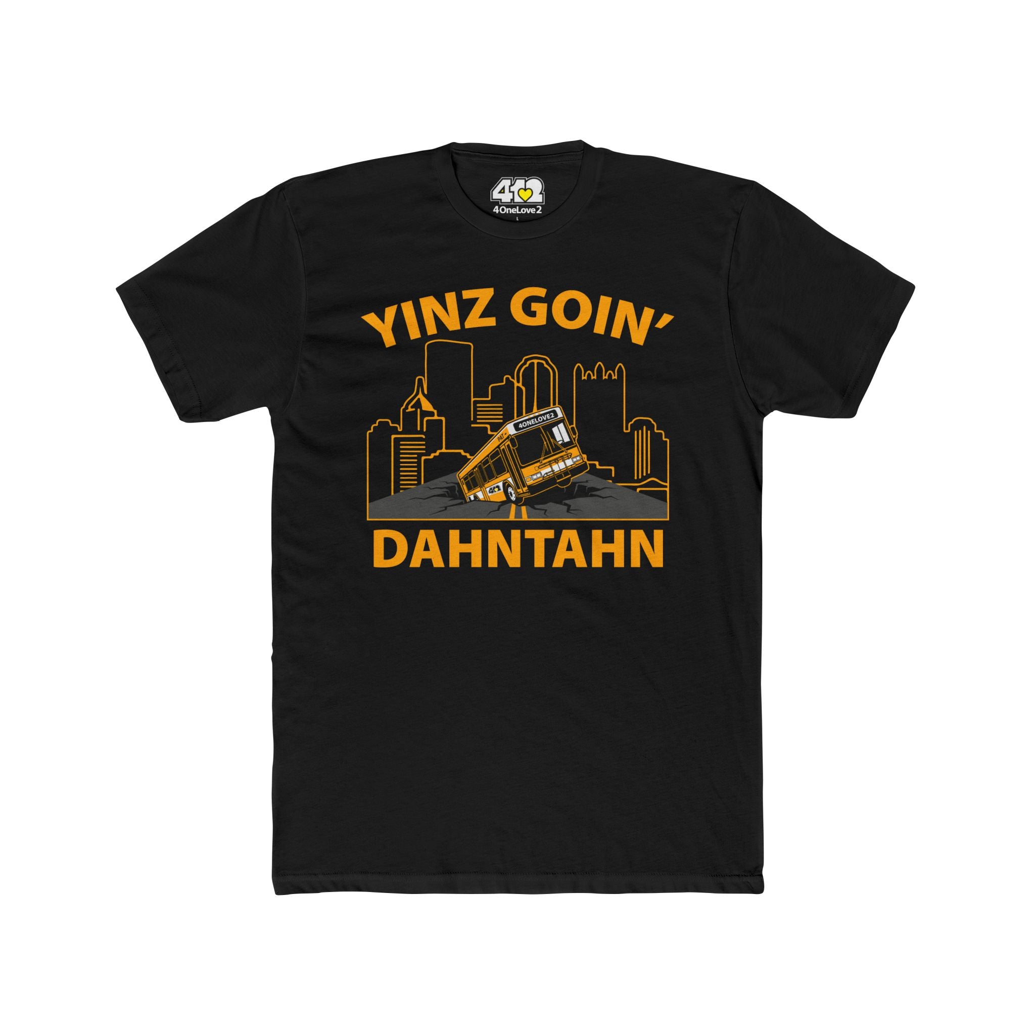 Yinz Goin' Dahntahn T?Shirt – heather-gray – Pittsburgh N'AT T-Shirts – 4OneLove2