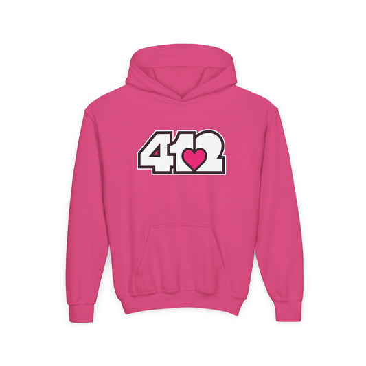 Pink Heart Youth Hoodie