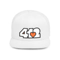 Pittsburgh 412 White & Orange Embroidered Flat Bill Snapback Hat