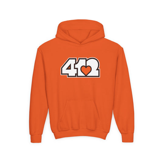 Orange Heart Youth Hoodie