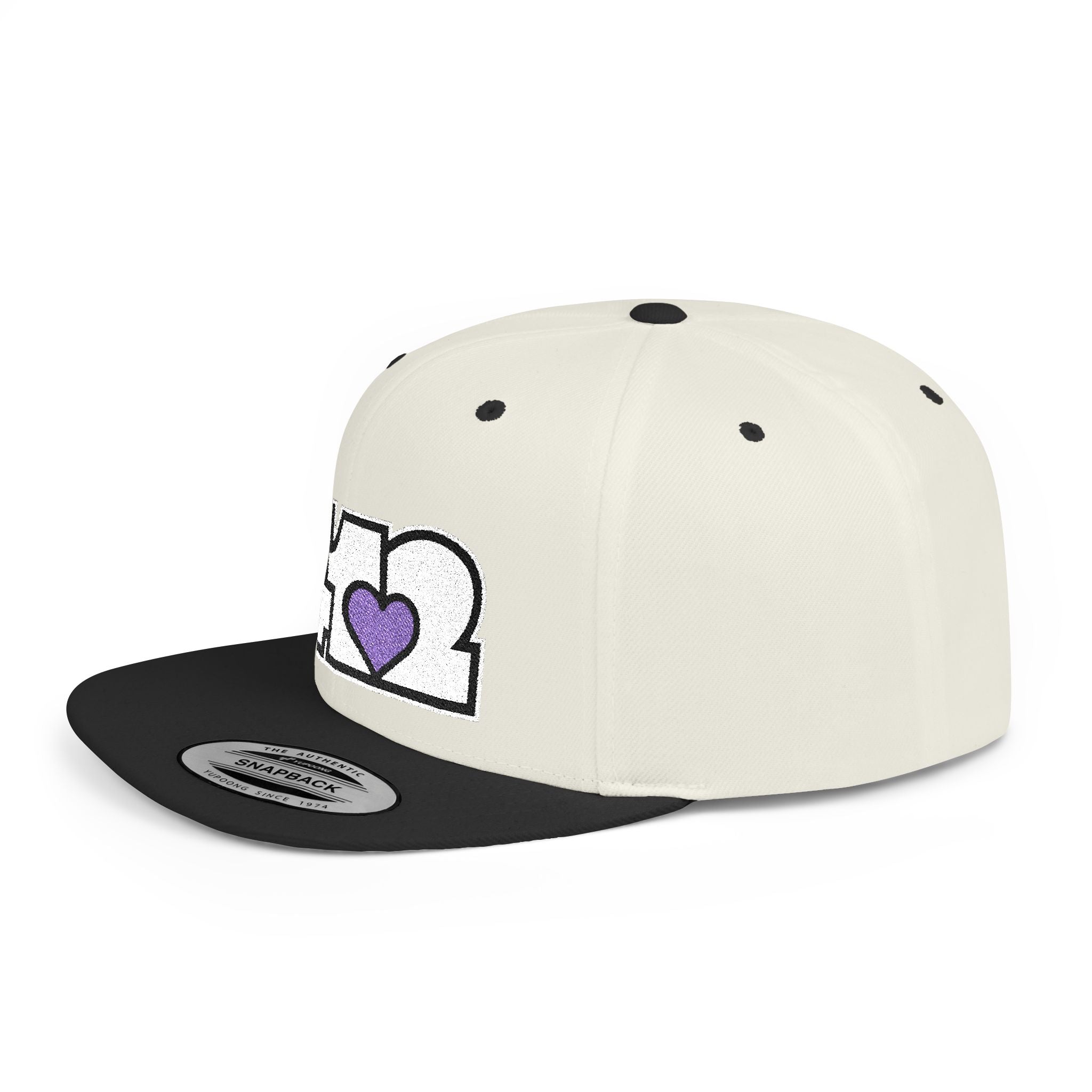 Pittsburgh 412 White & Purple Embroidered Flat Bill Snapback Hat