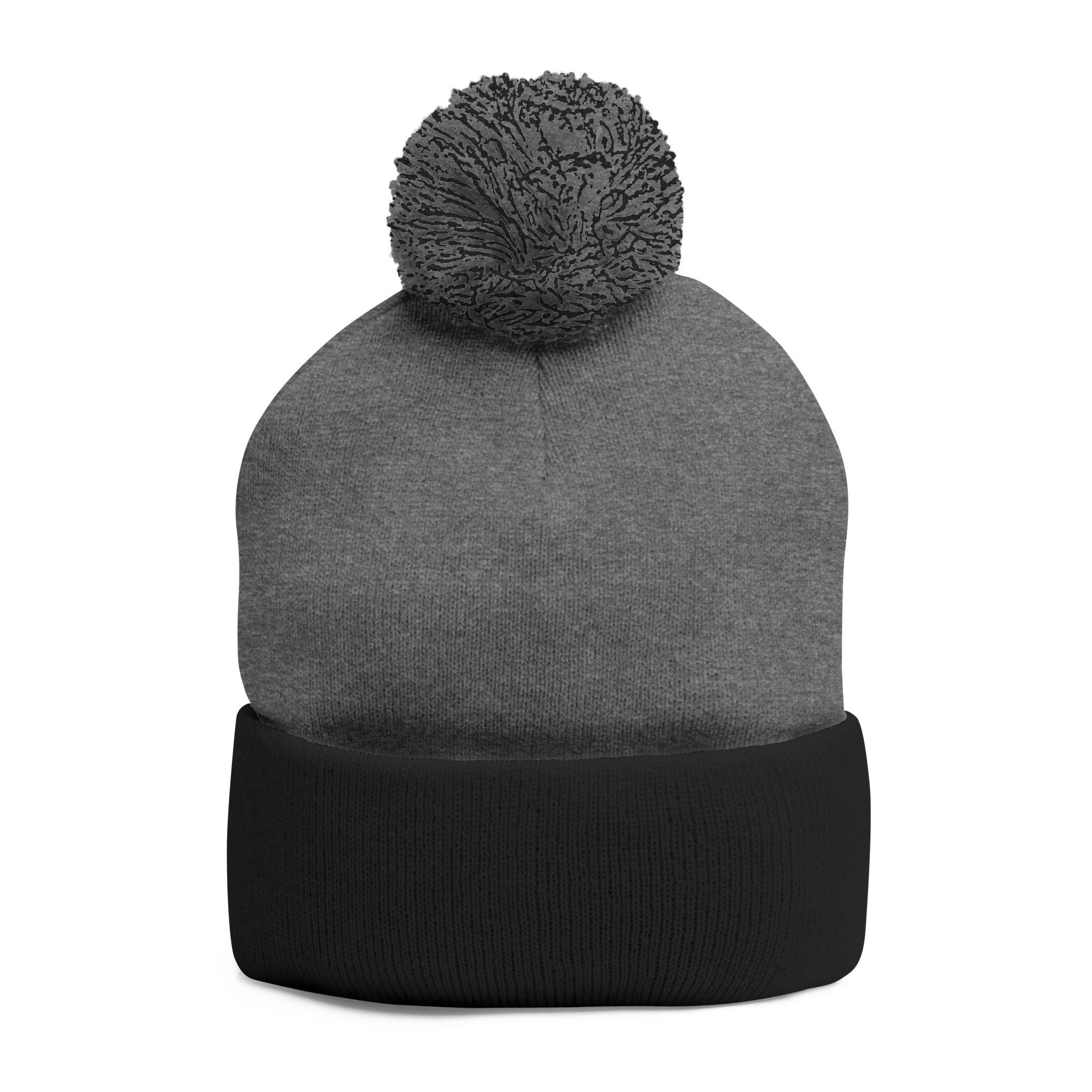 Pittsburgh 412 White Green Heart Embroidered Pom Beanie