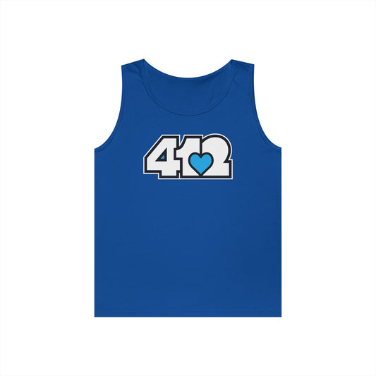 Blue Heart Cotton Tank Top