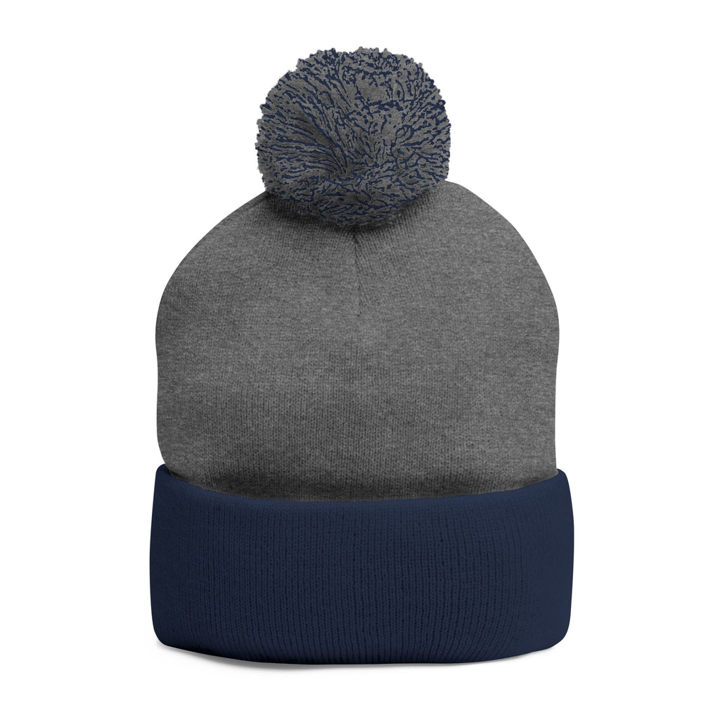 Pittsburgh 412 White Green Heart Embroidered Pom Beanie