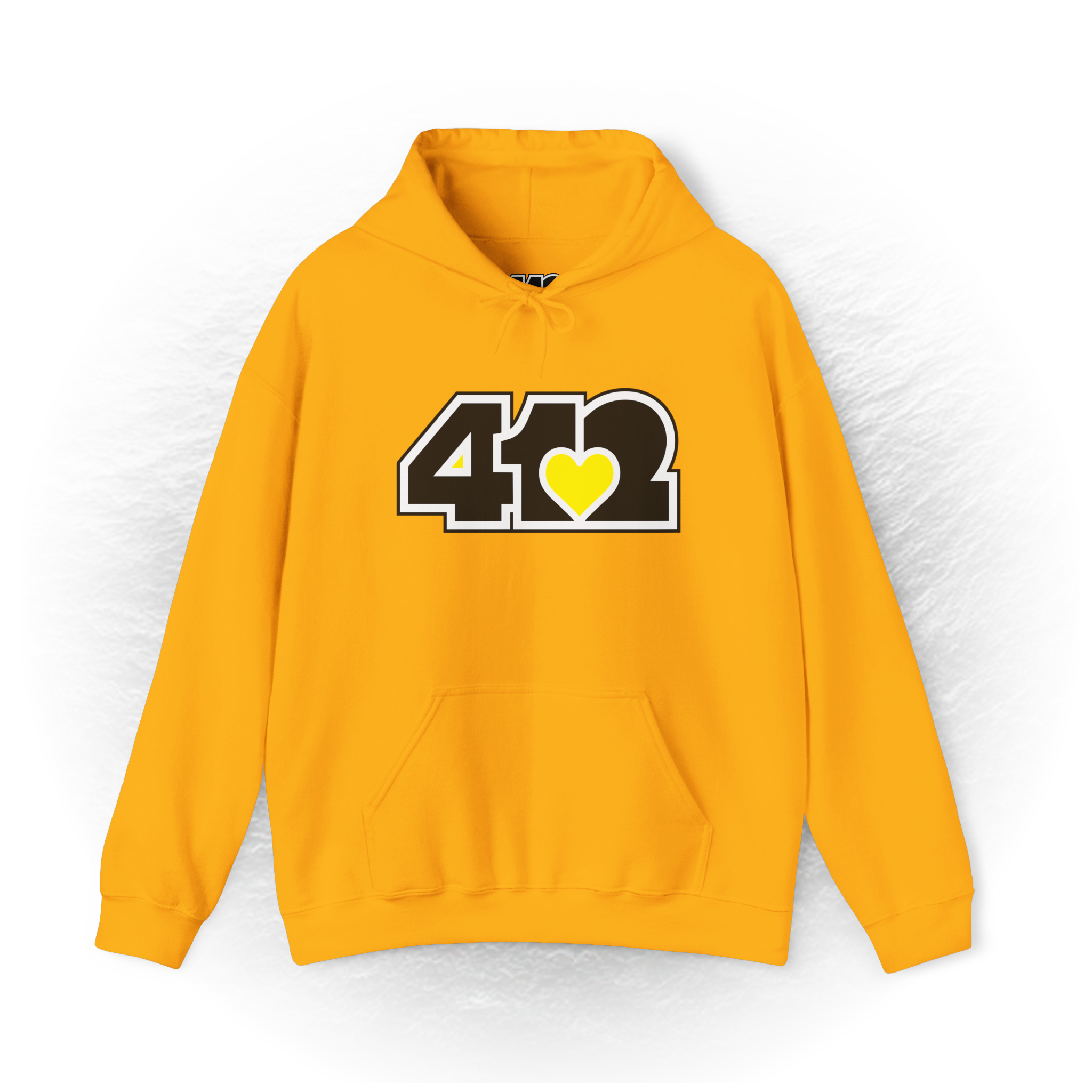 Pittsburgh Signature Black Yellow 412 Unisex Hoodie