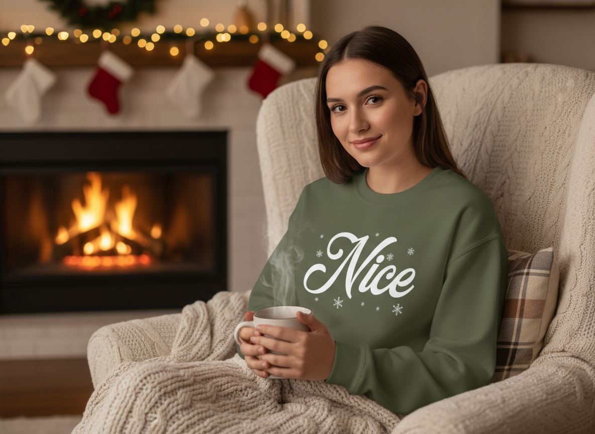 Nice Hoodie | Bold - White Logo