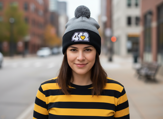 412 Tossle Cap | Embroidered White and Yellow Logo