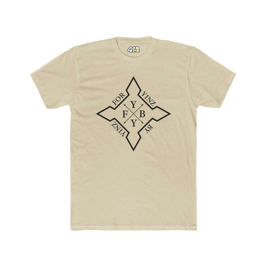 For YINZ By YINZ T-Shirt | Black Logo. Apparel Color: Solid Cream. Tailored fit T-Shirt with breathable cotton fabric, and classic neckline.