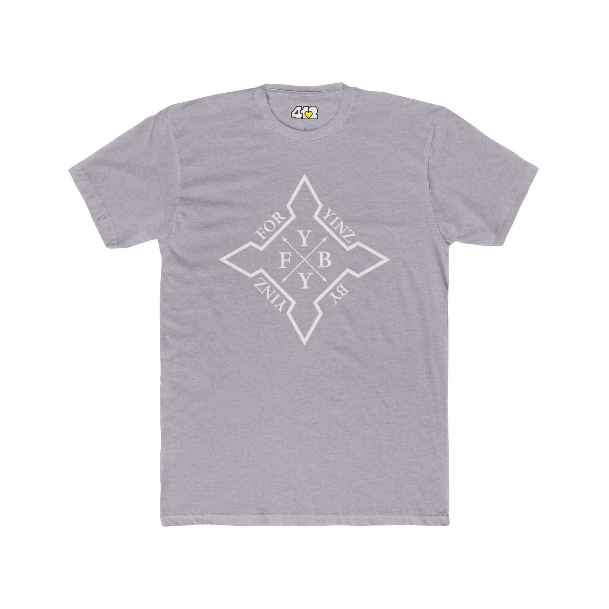 For YINZ By YINZ T-Shirt | White Logo. Apparel Color: Heather Grey. Tailored fit T-Shirt with breathable cotton fabric, and classic neckline.
