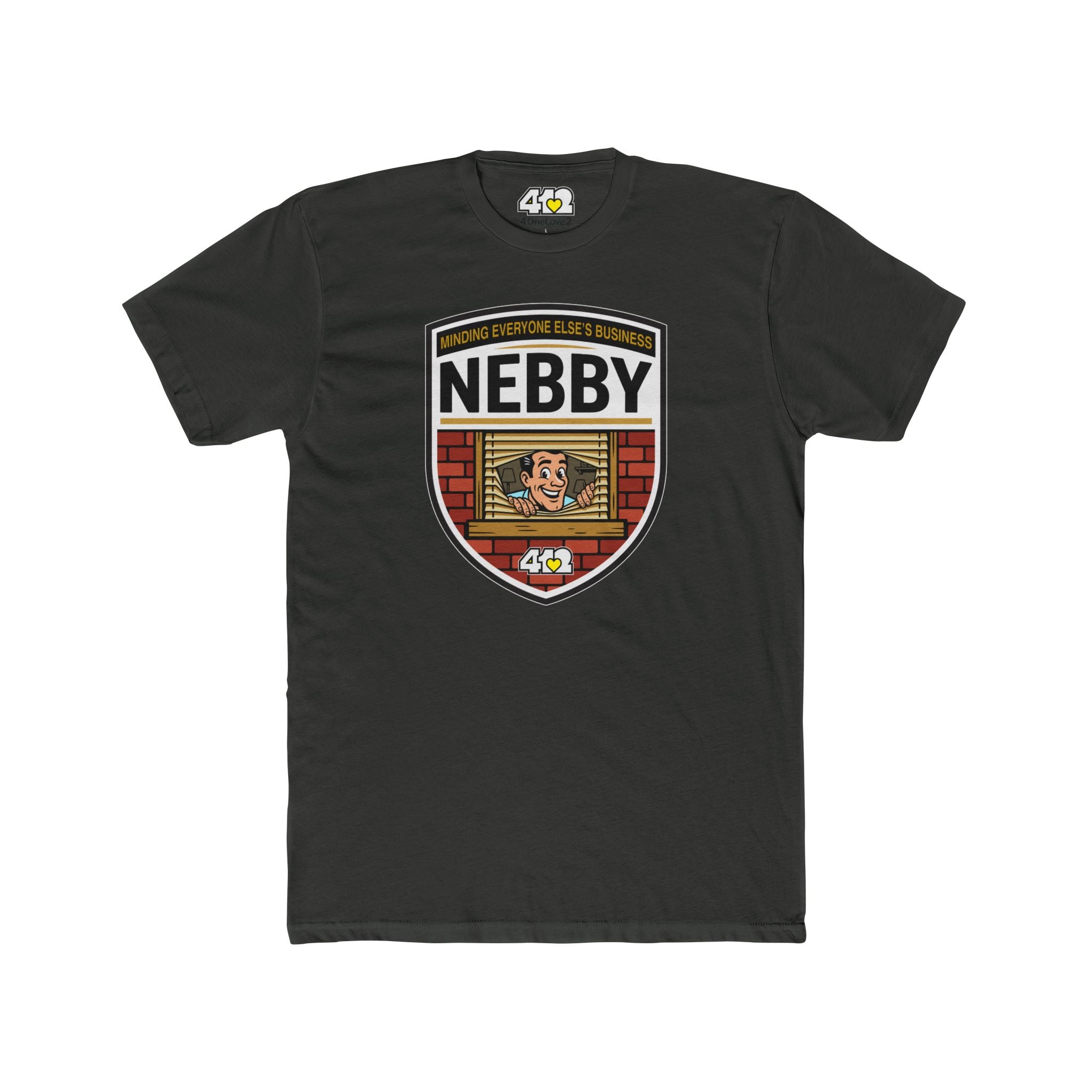 NEBBY T?Shirt. Apparel Color: Solid Heavy Metal. Tailored fit T-Shirt with breathable cotton fabric, and classic neckline.