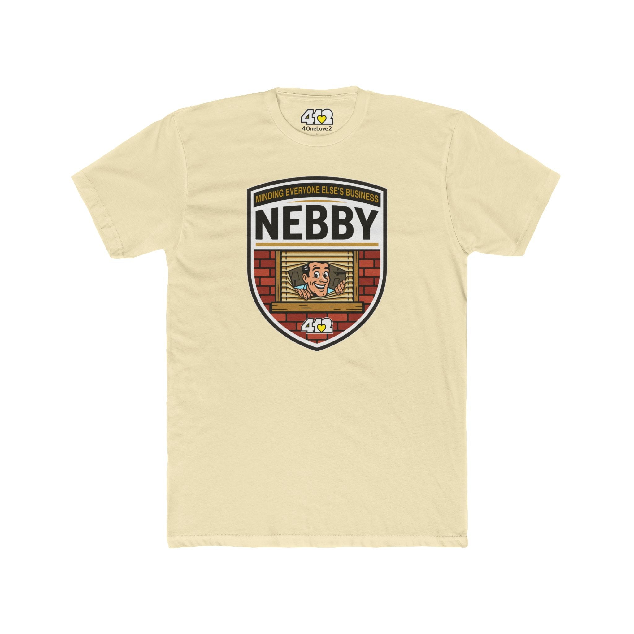 NEBBY T?Shirt. Apparel Color: Solid Natural. Tailored fit T-Shirt with breathable cotton fabric, and classic neckline.