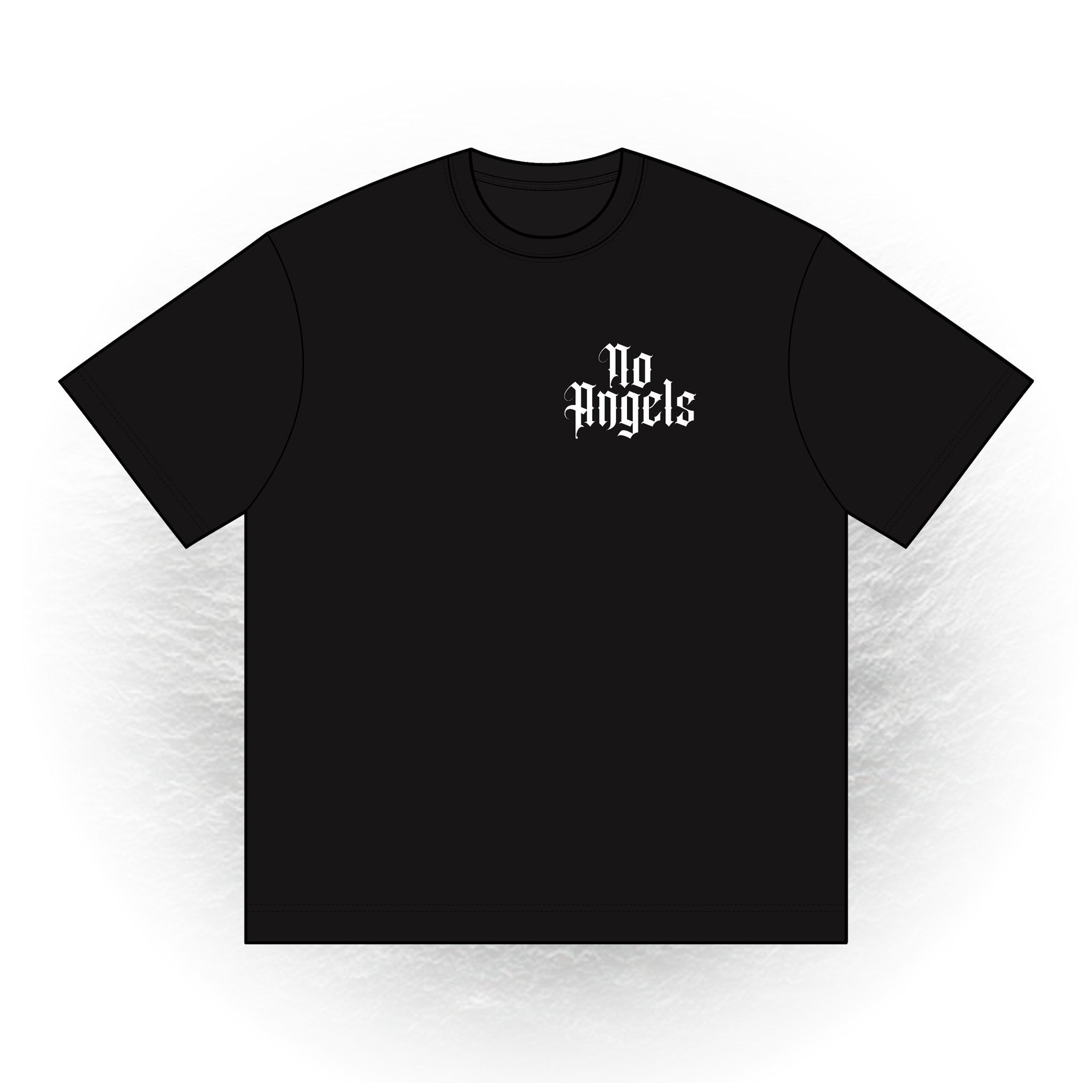No Angels — Angelic Statue Streetwear Oversized Tee